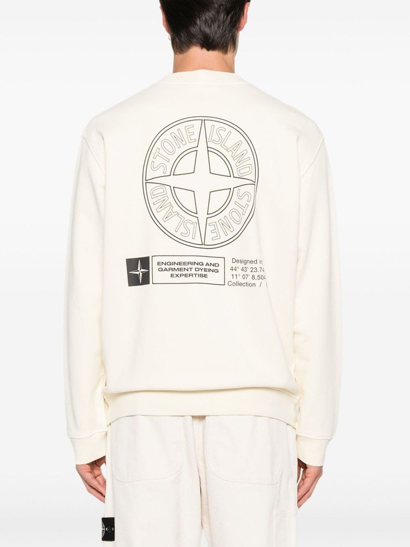 Stone Island logo-print cotton sweatshirt outlook
