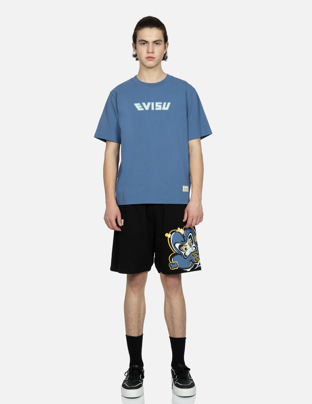 TRANSFORMING DARUMA PRINT SWEAT SHORTS - 5