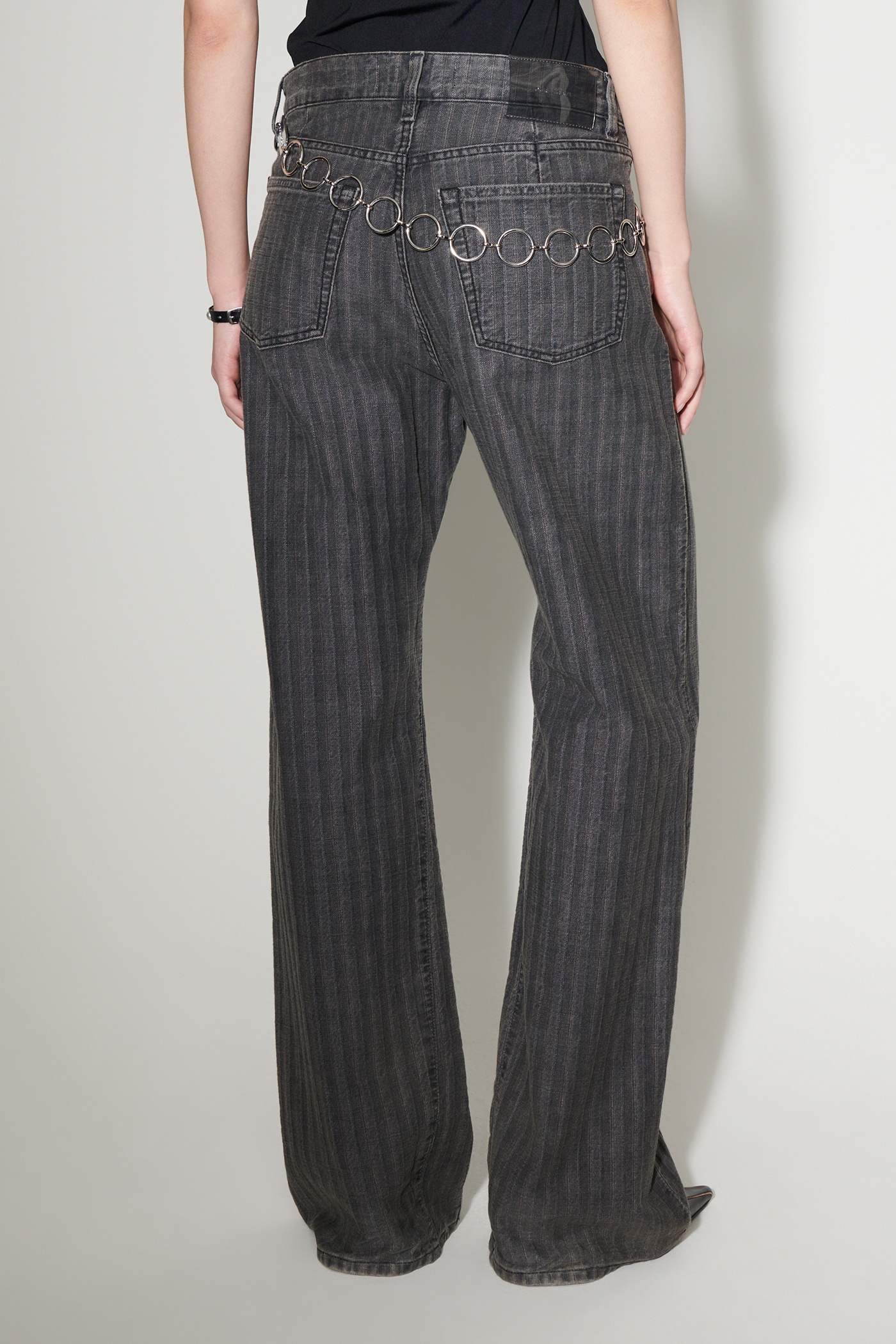 Treble Cut Washed Grey Torino Stripe - 7