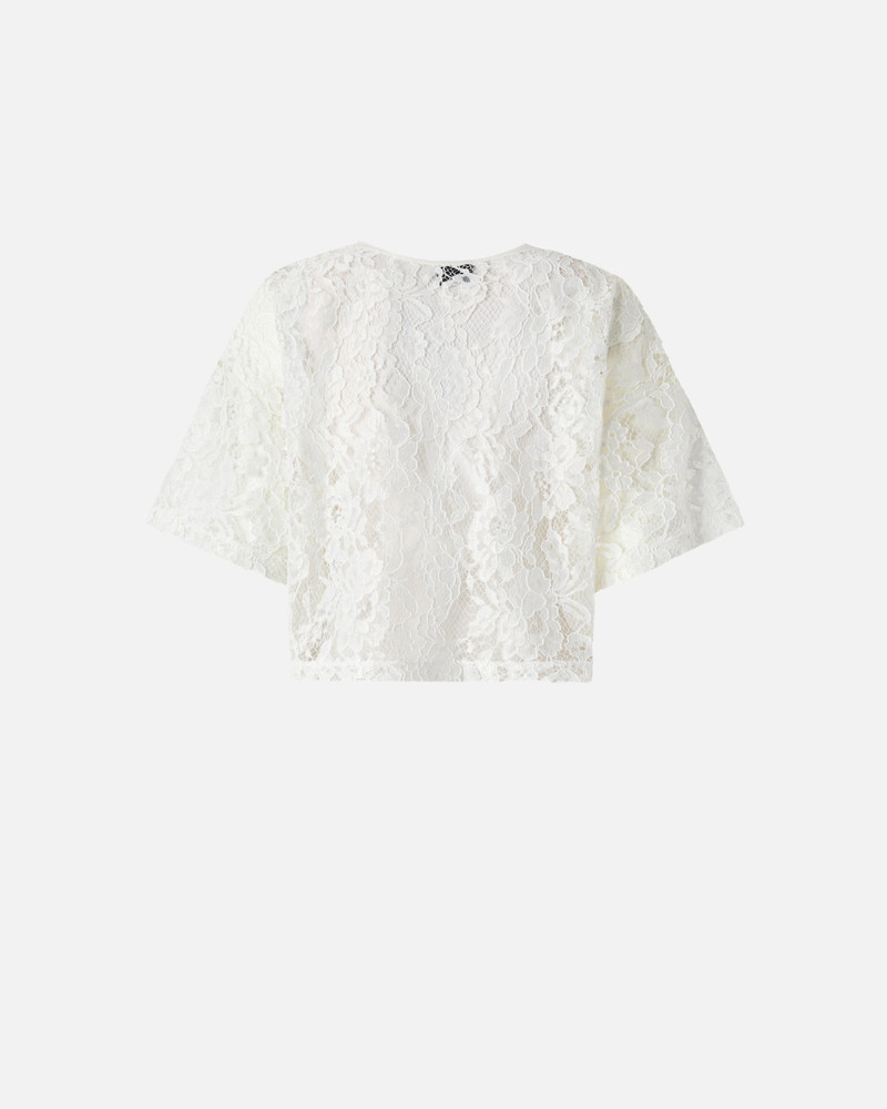PINKO CROPPED LACE T-SHIRT outlook