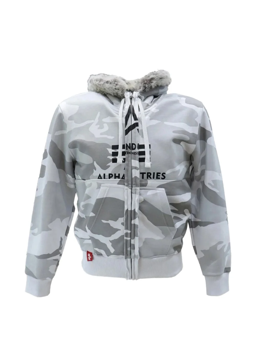 camouflage-print zip-up hoodie - 1