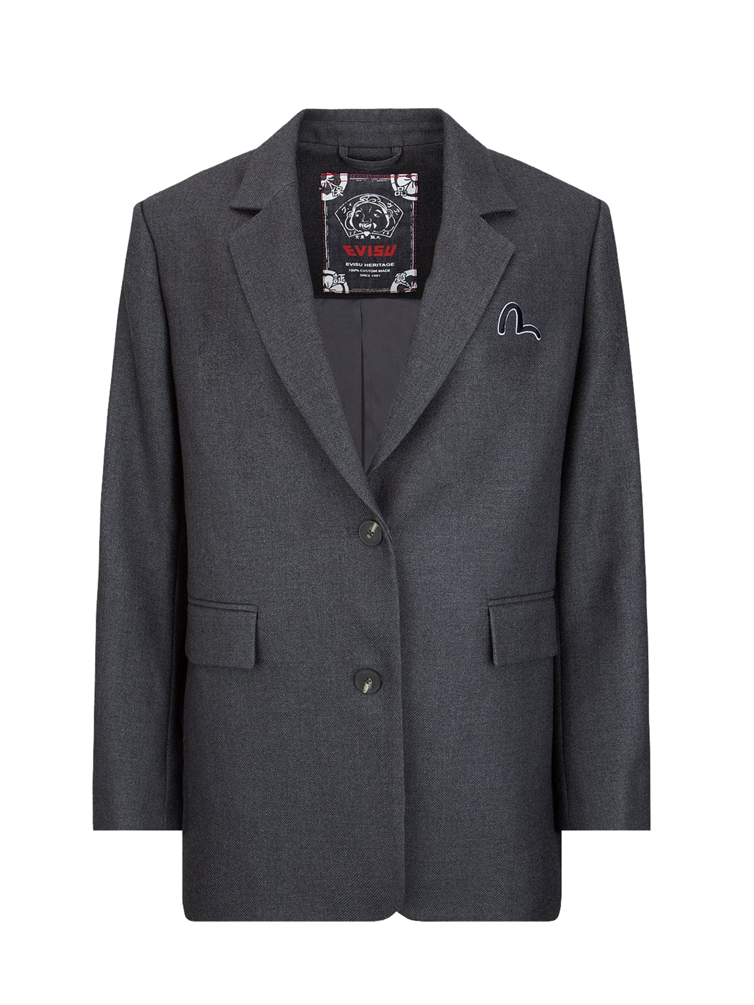 Seagull Embroidery Wool-mix Blazer - 9