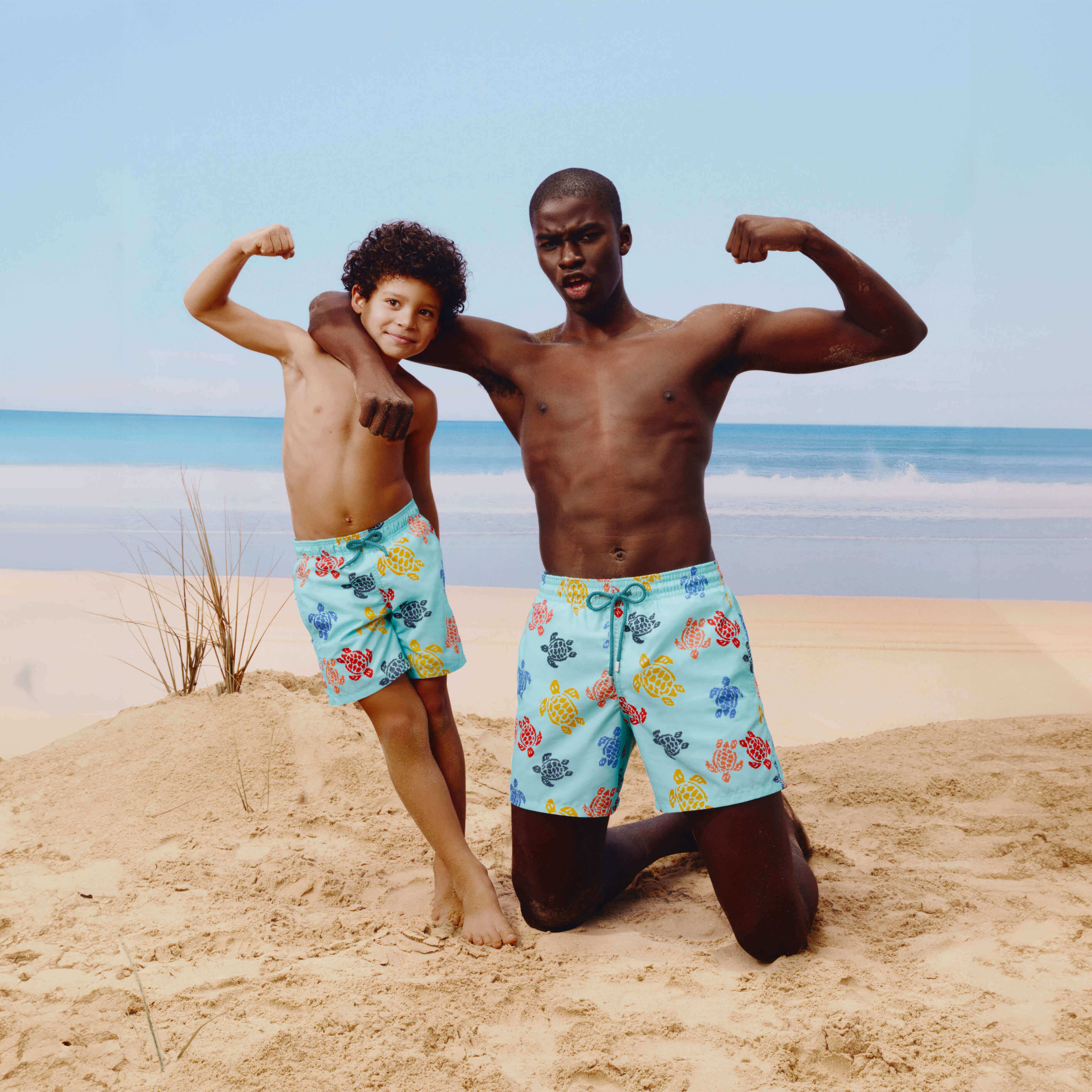 Men Swim Shorts Ronde des Tortues Tricot - Vilebrequin x Falke - 6