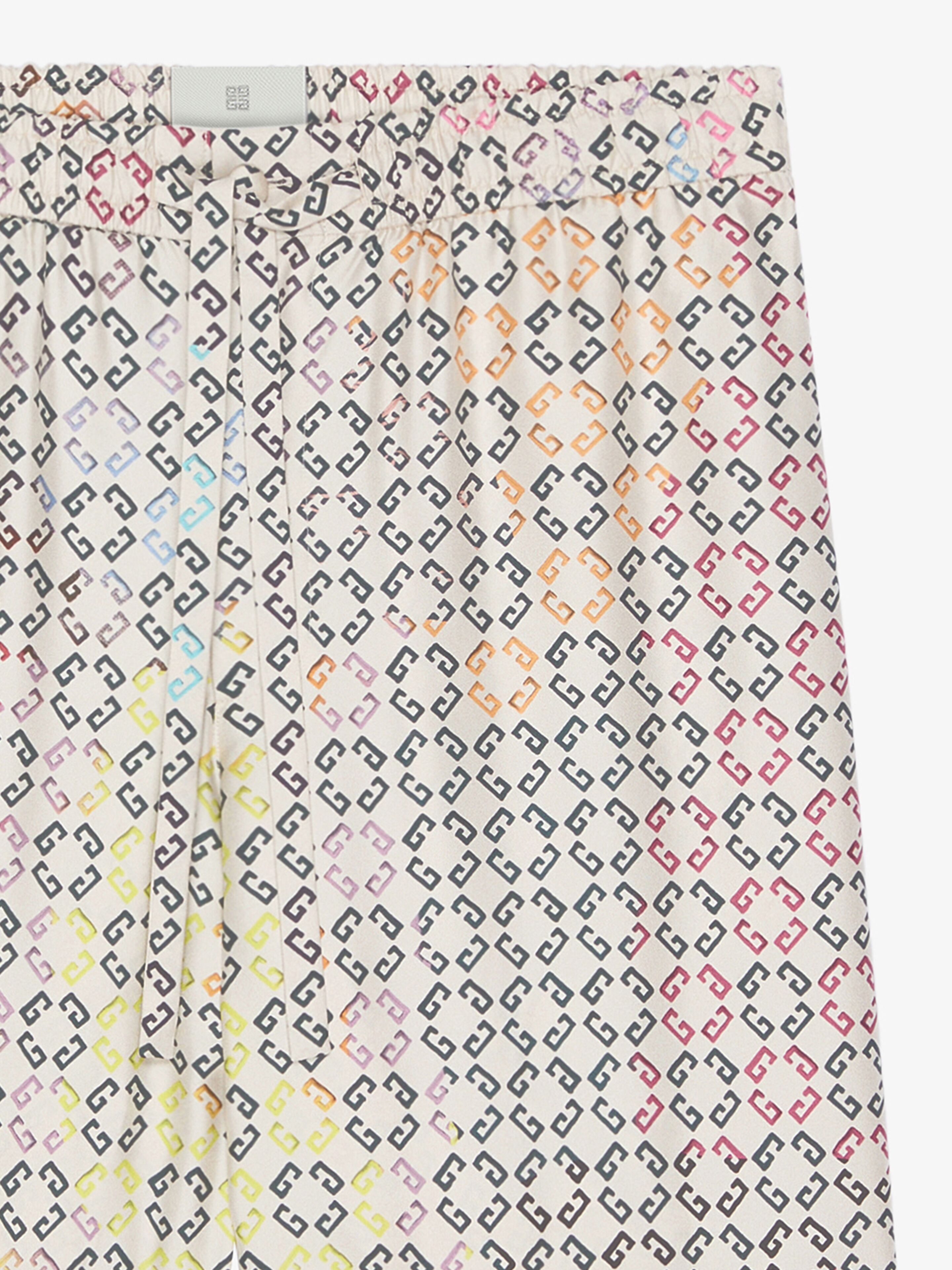 MULTICOLOR PYJAMAS SHORTS IN MONOGRAM 72 SILK - 4