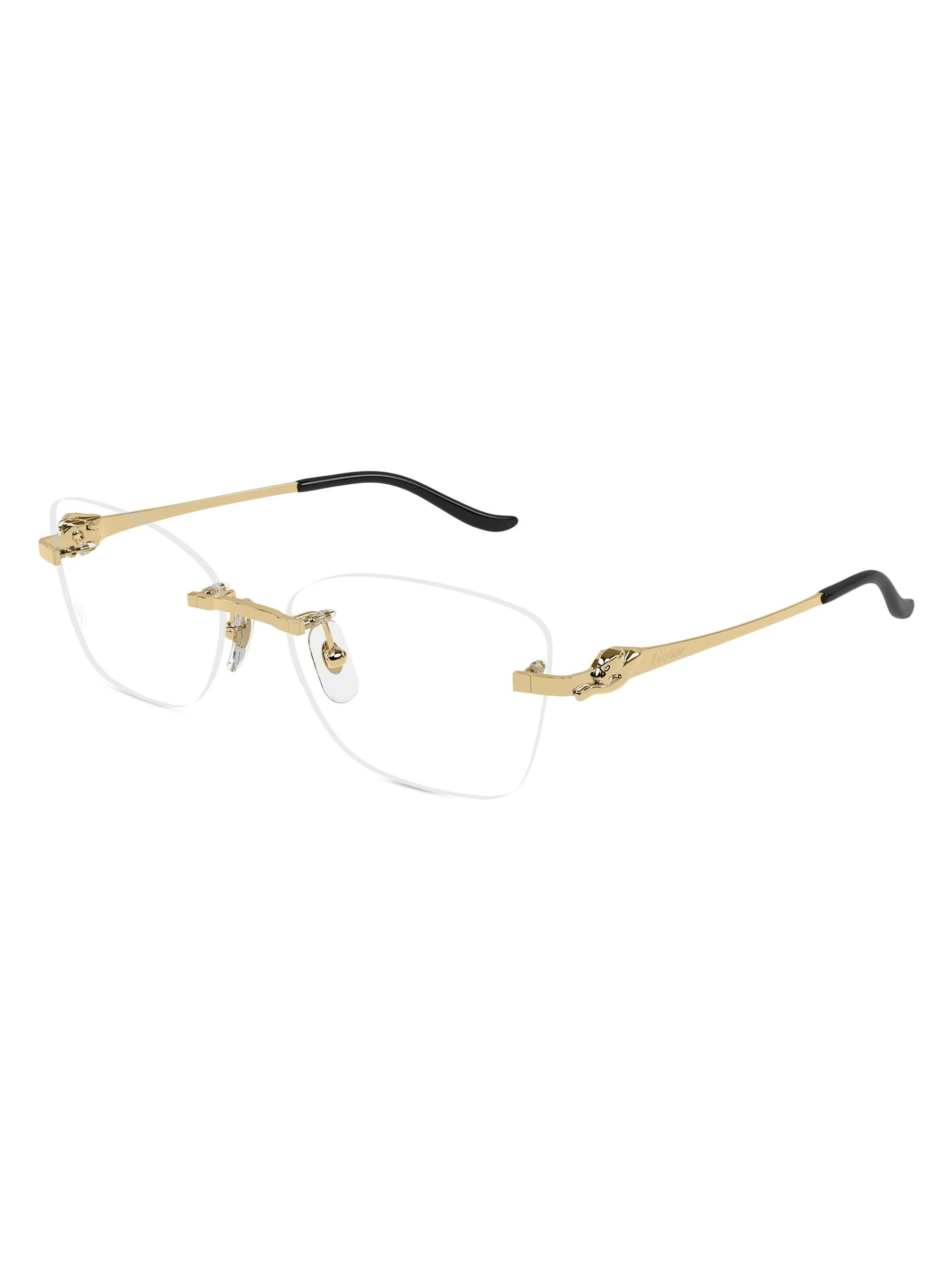 Women's Panthère Classic 57MM Rimless Optical Glasses - Clear Gold - 1