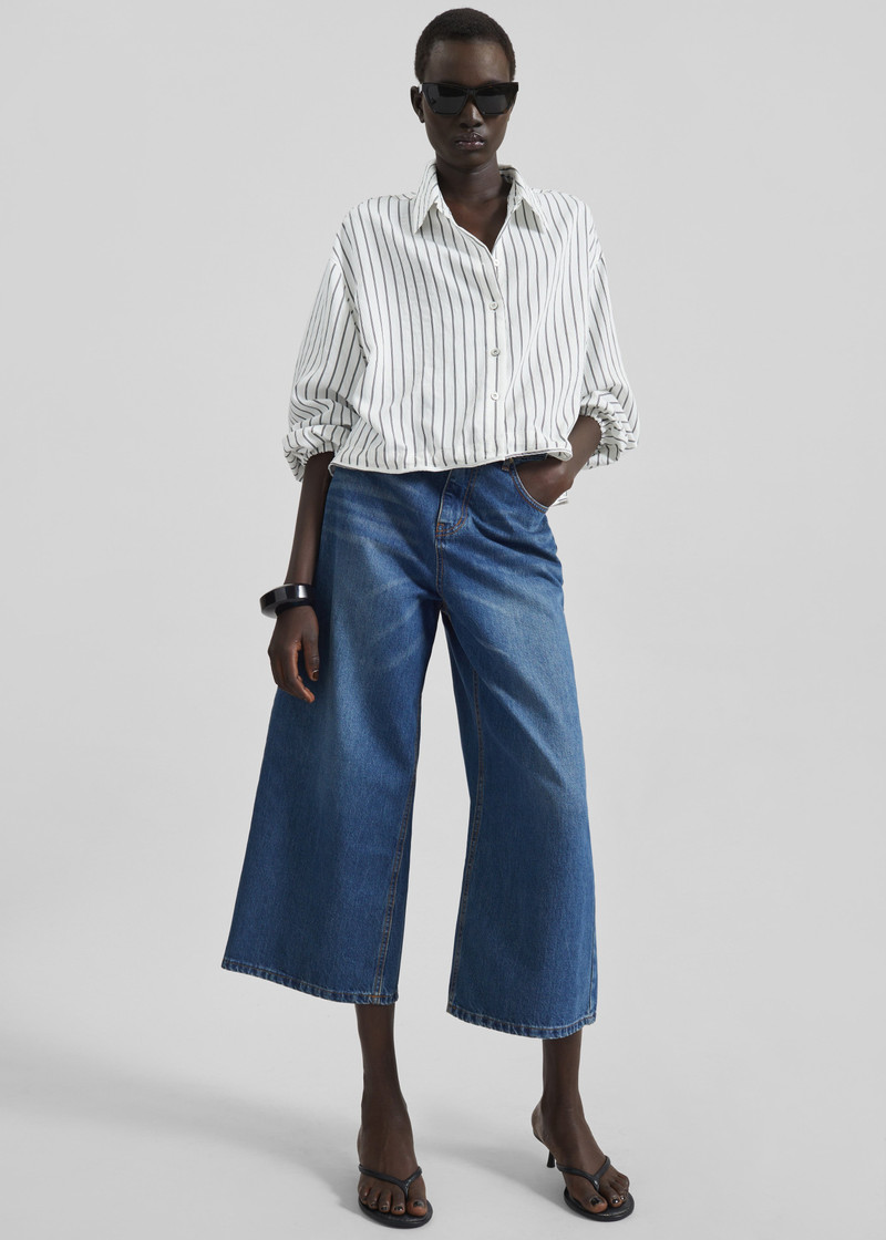 Besdon Denim Culottes - Medium Wash 4