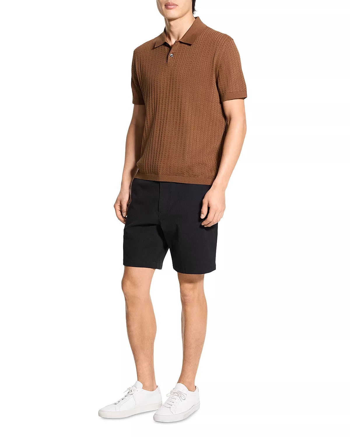 Short Sleeve Cable Polo - 3