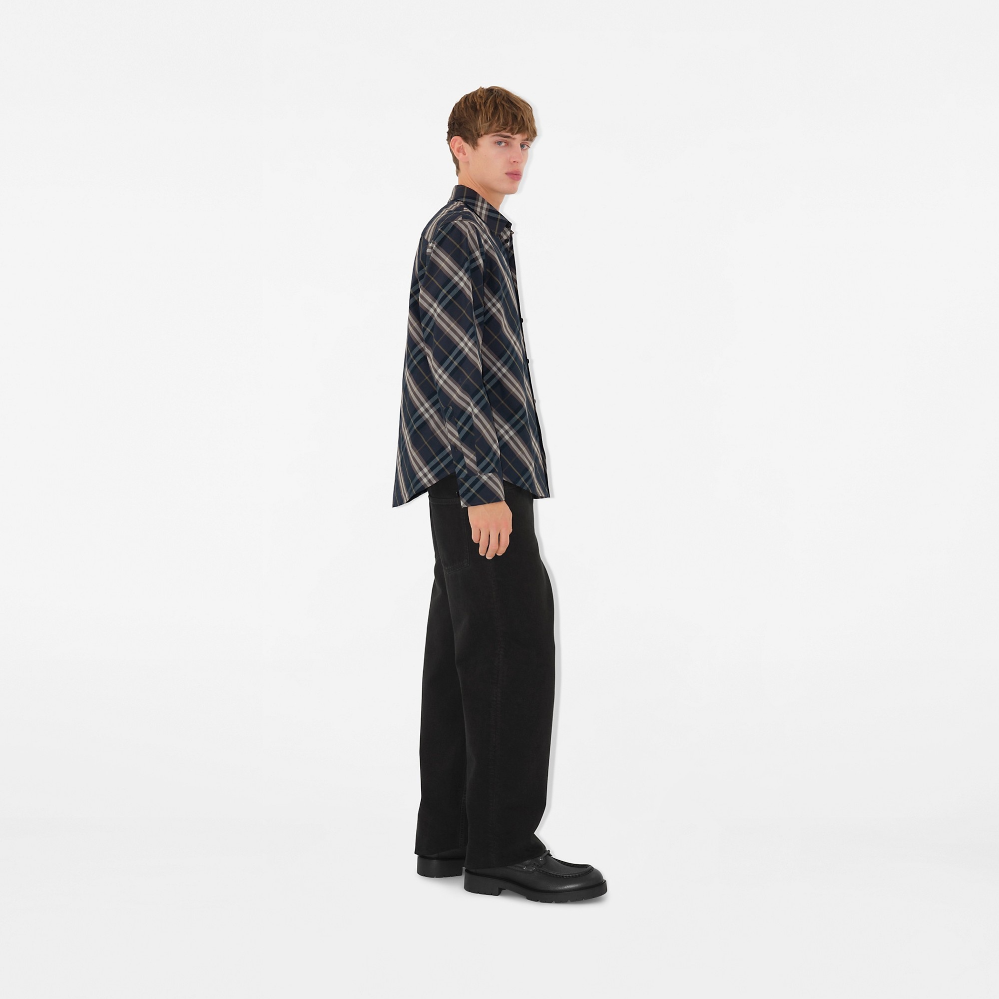 Relaxed Fit Check Cotton Shirt - 3