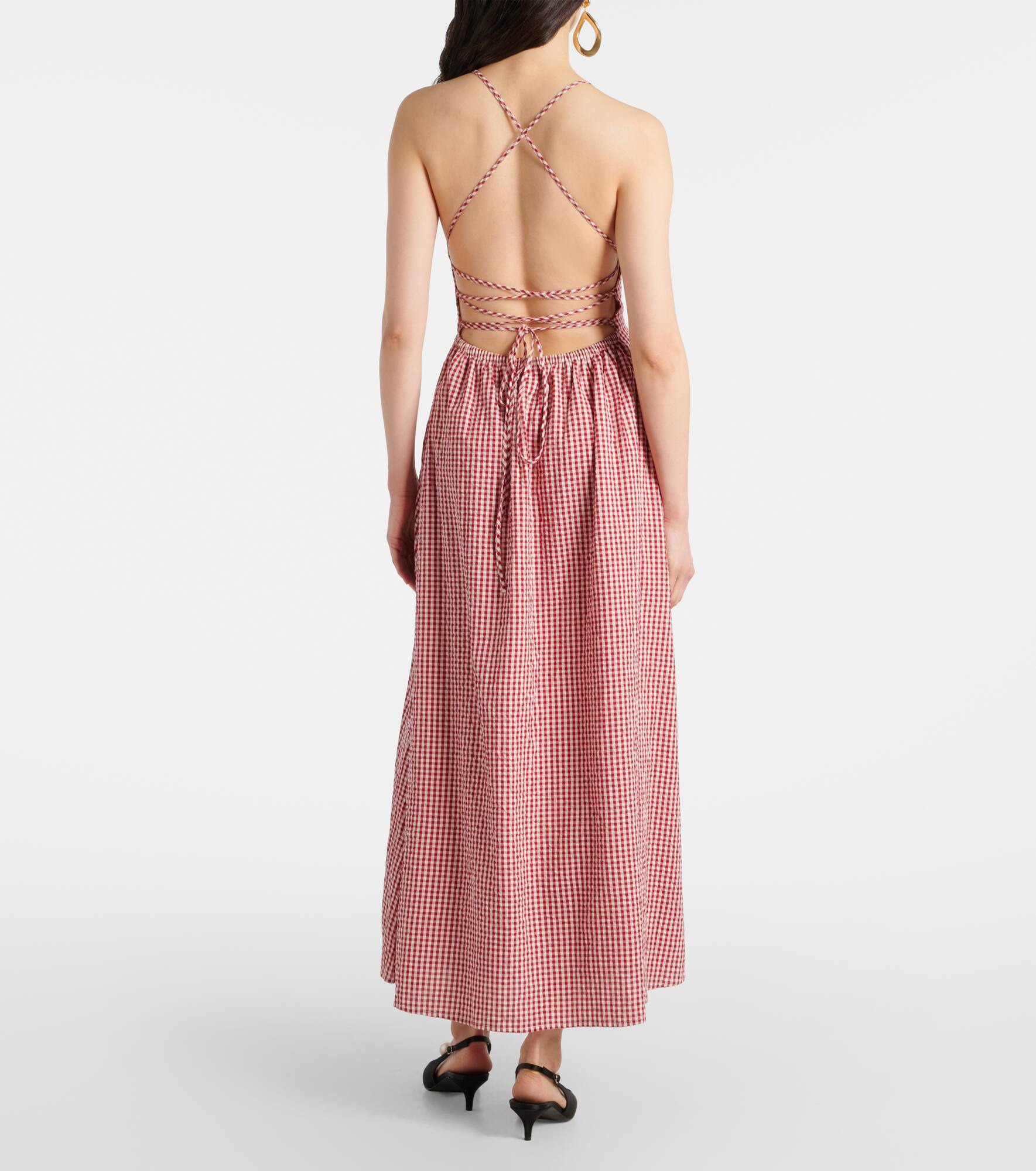 Lori gingham cotton maxi dress - 3