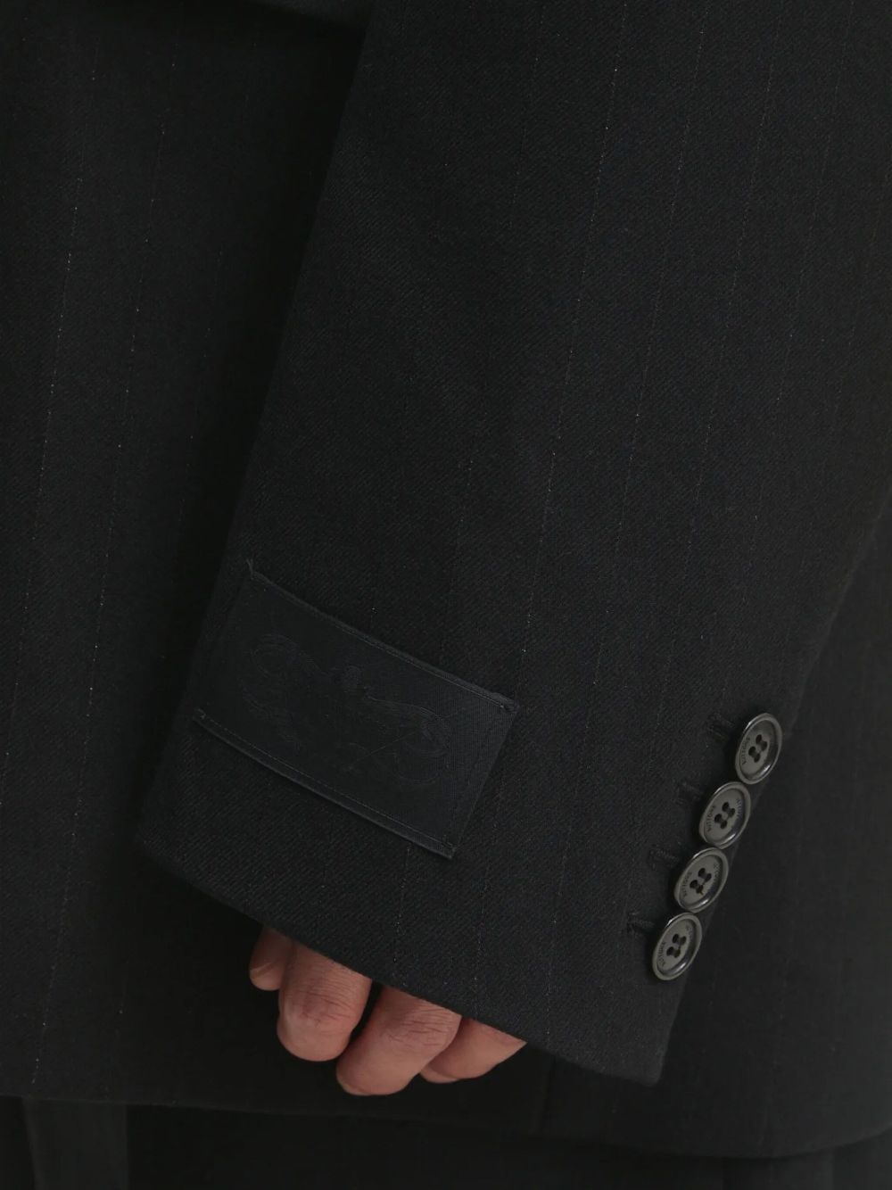 pinstriped double-breasted blazer - 4