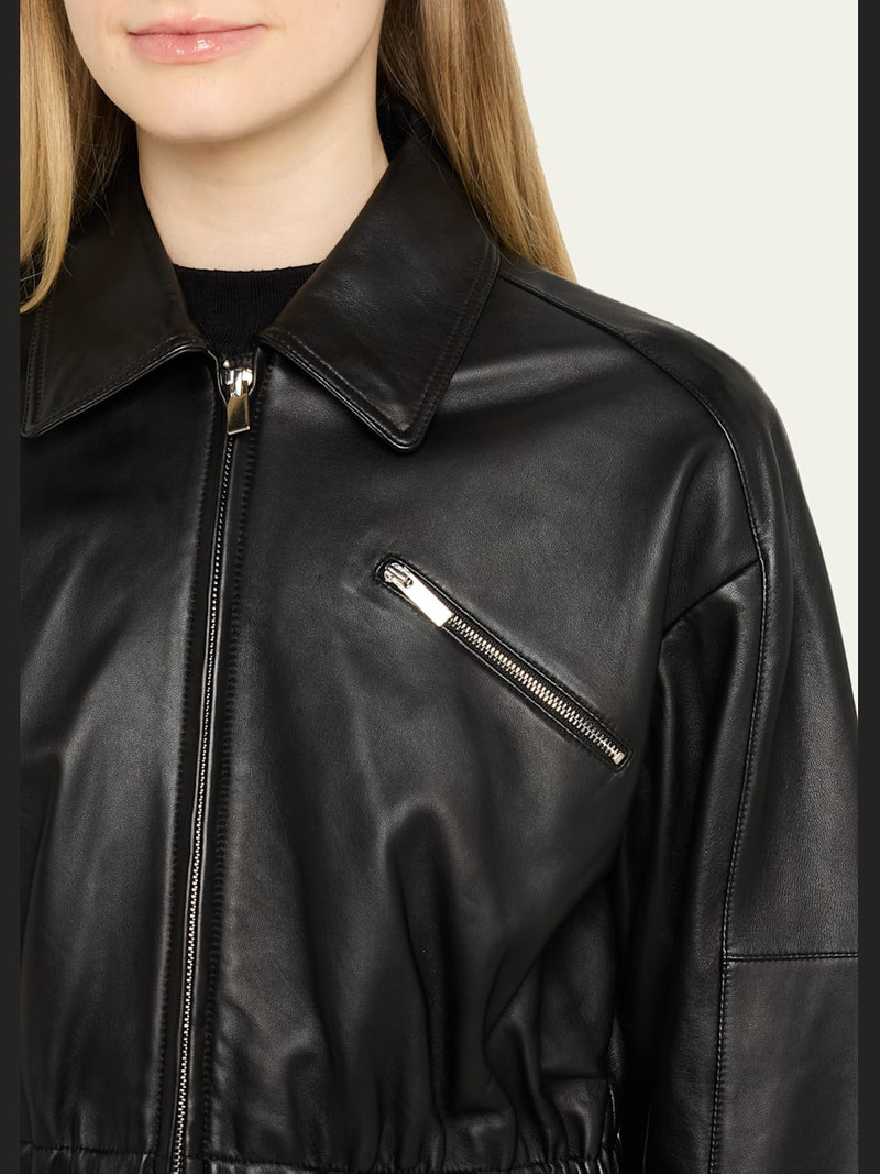 Theory Cinched Leather Jacket outlook