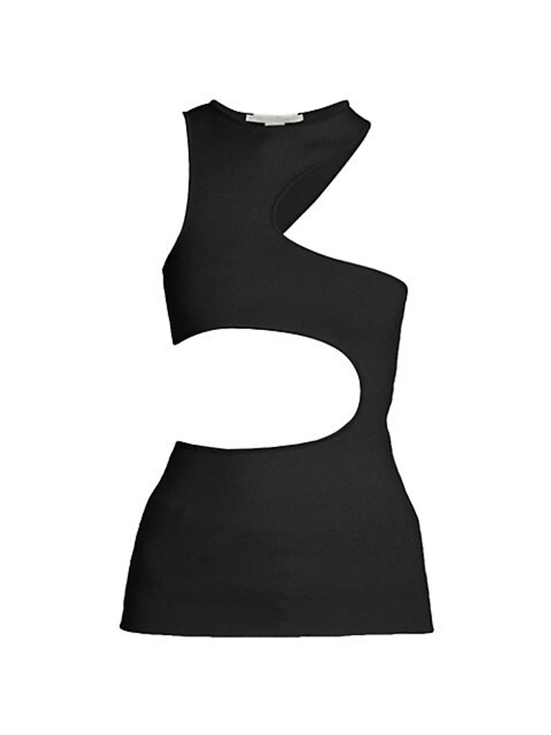 Black Viscose Tank Top - 1