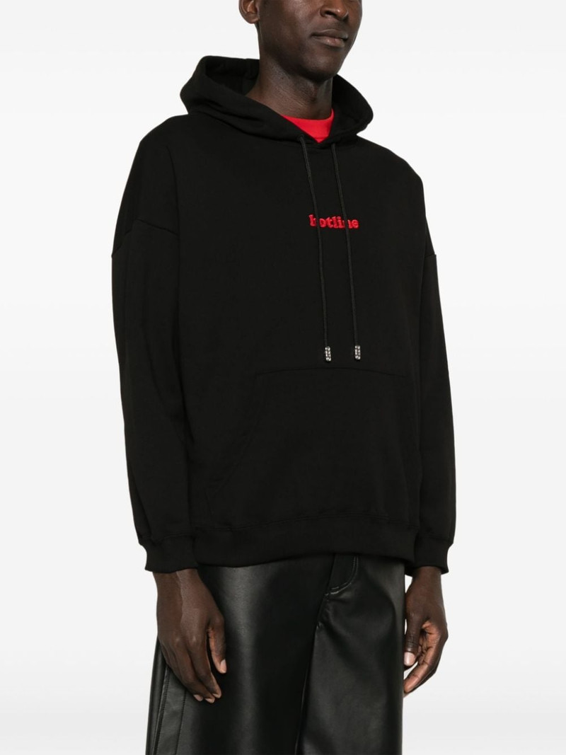 Hotline-embroidered hoodie 4