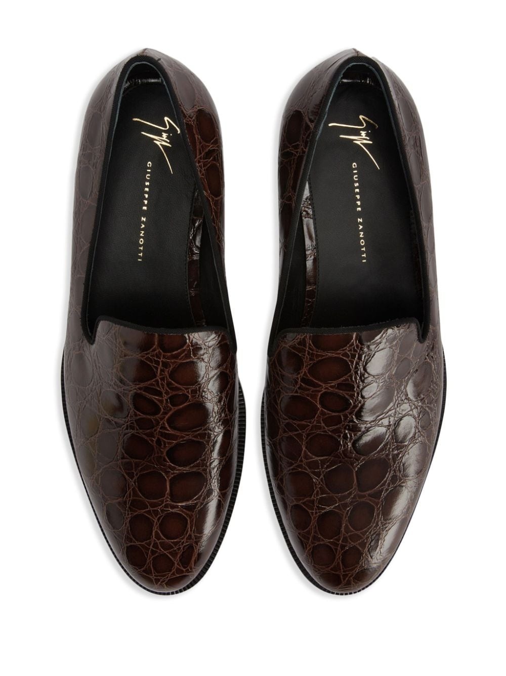 Gatien crocodile-effect leather loafers - 4