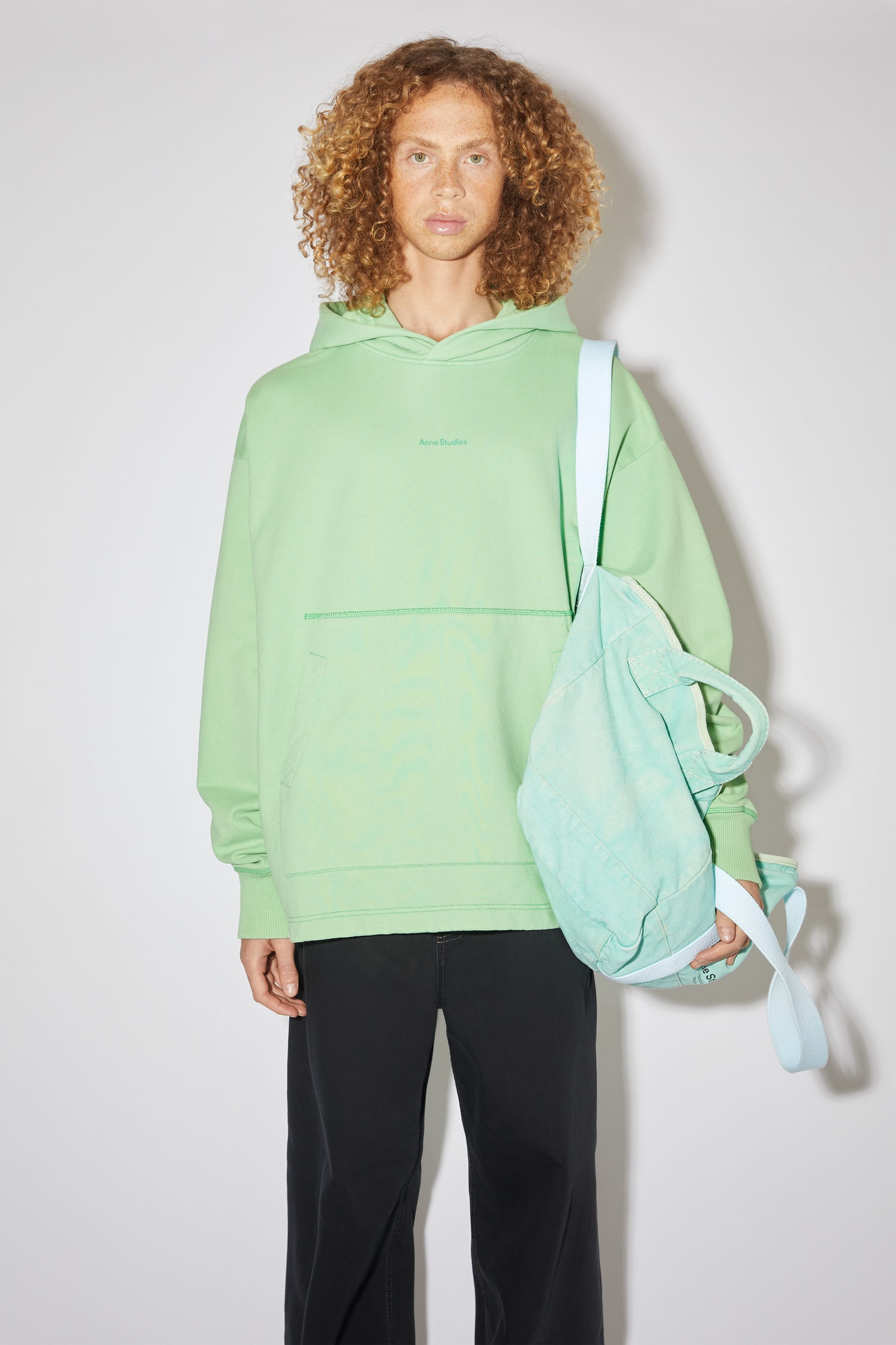 Hooded sweatshirt - Mint green - 2