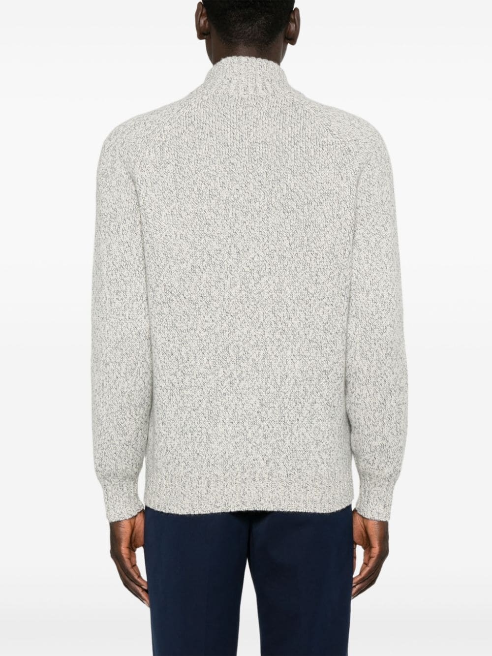 mouliné cashmere cardigan - 4