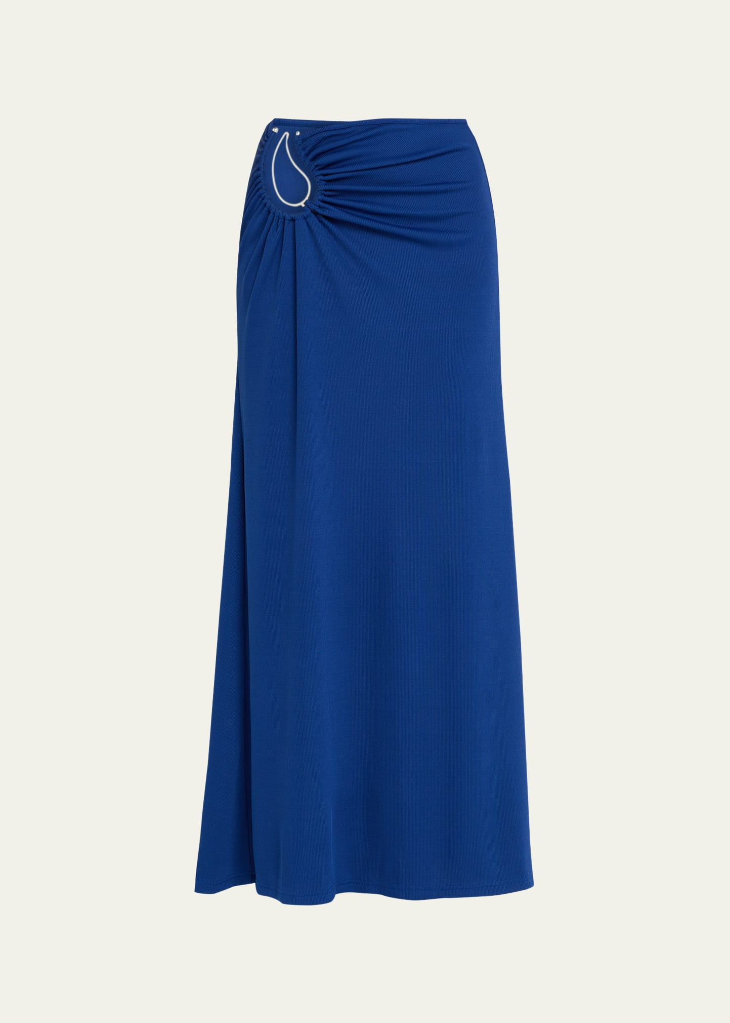 Paisley Ruched Maxi Skirt - 1