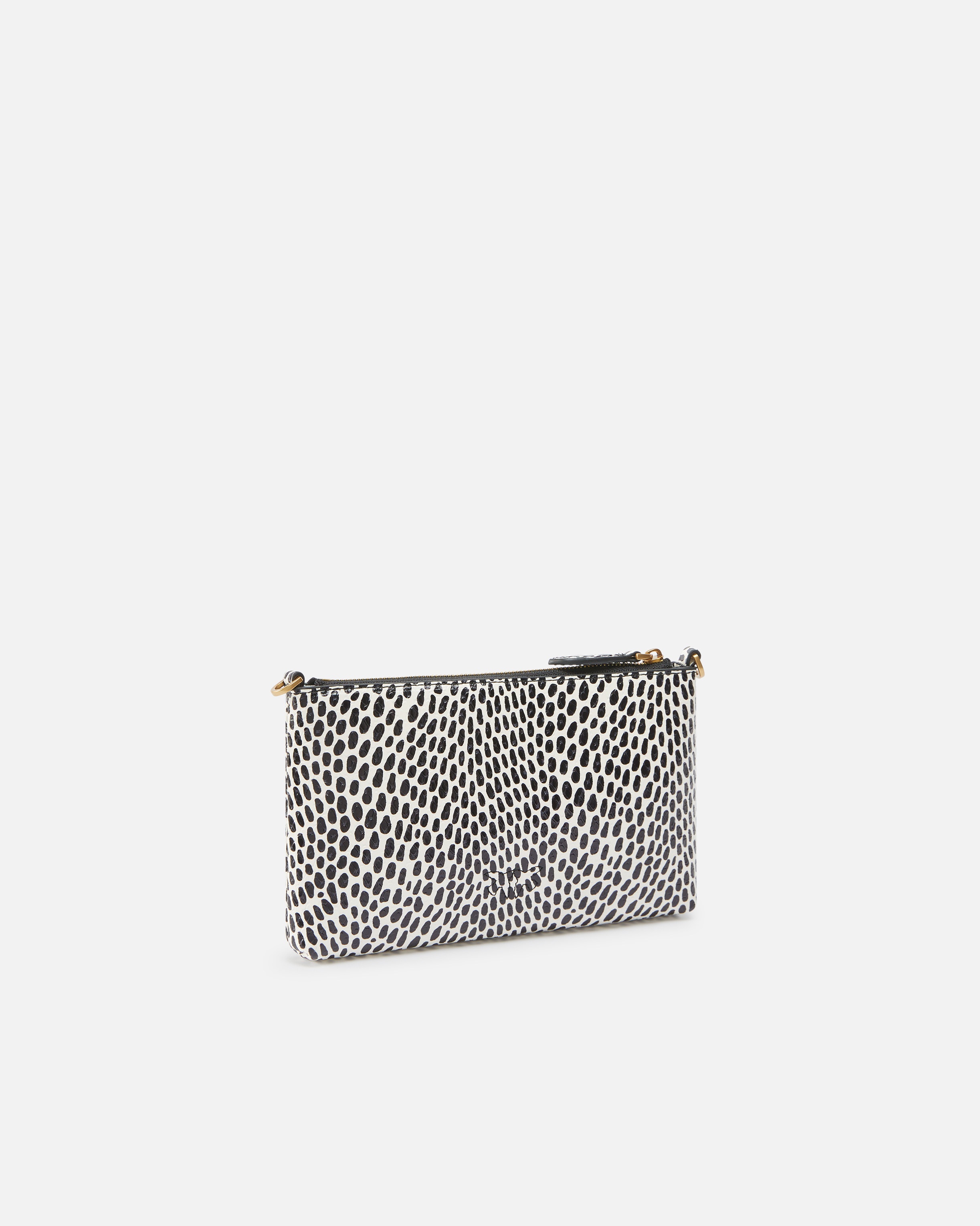 POLKA DOT LEATHER EVENING BAG WITH SHOULDER STRAP - 2