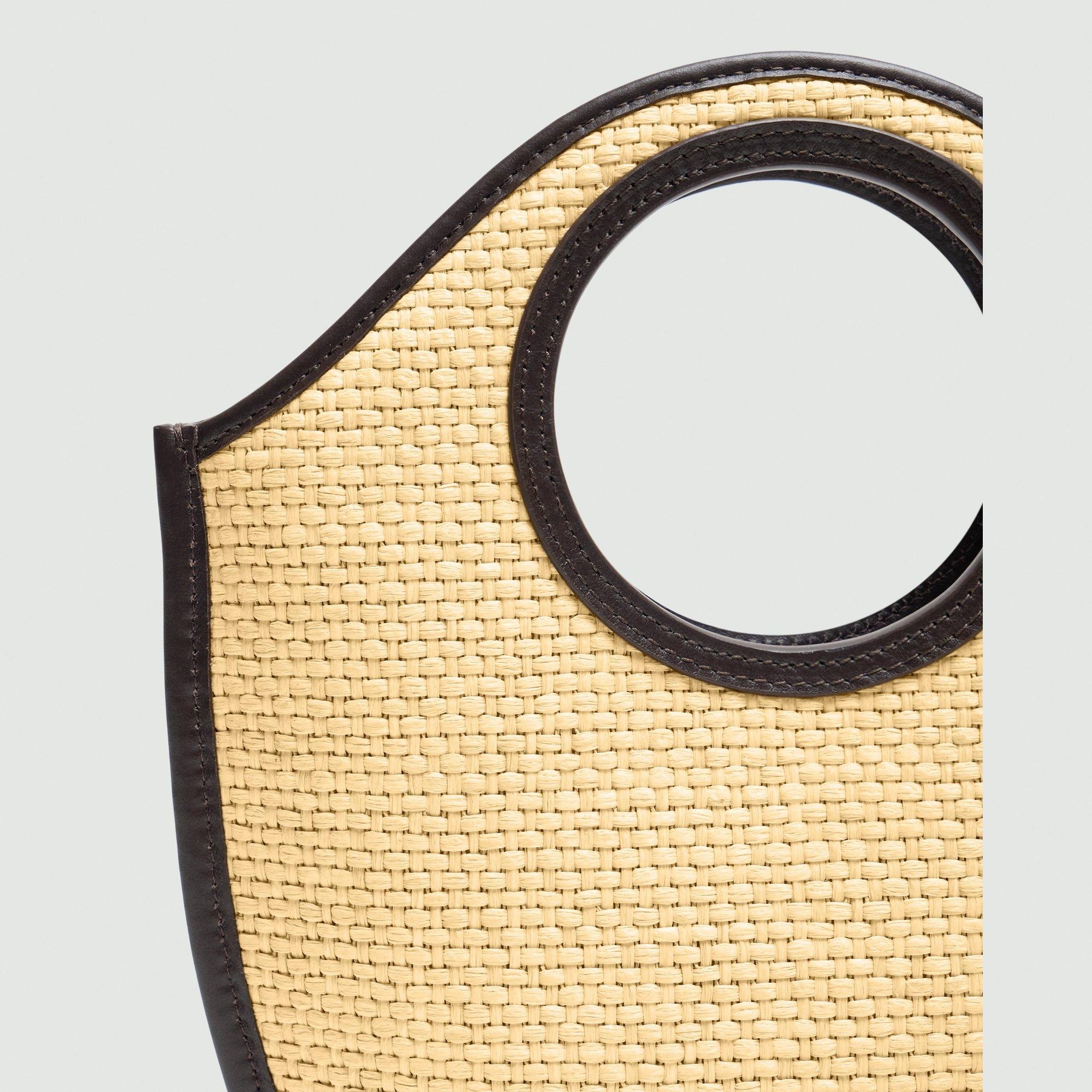 Mini Circle Bag in Raffia - 5