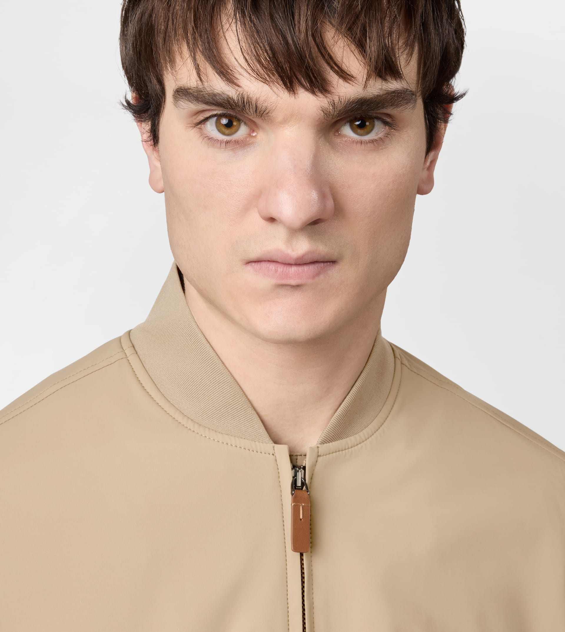 BOMBER JACKET IN TECHNICAL FABRIC - BEIGE - 4