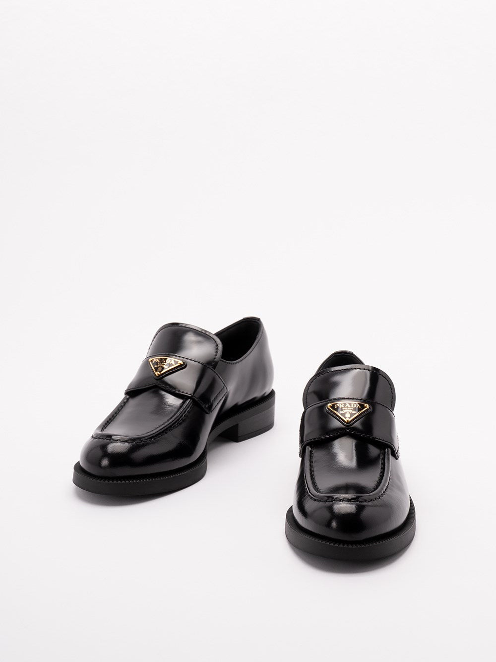 Prada Women Brushed Leather Loafers - 2