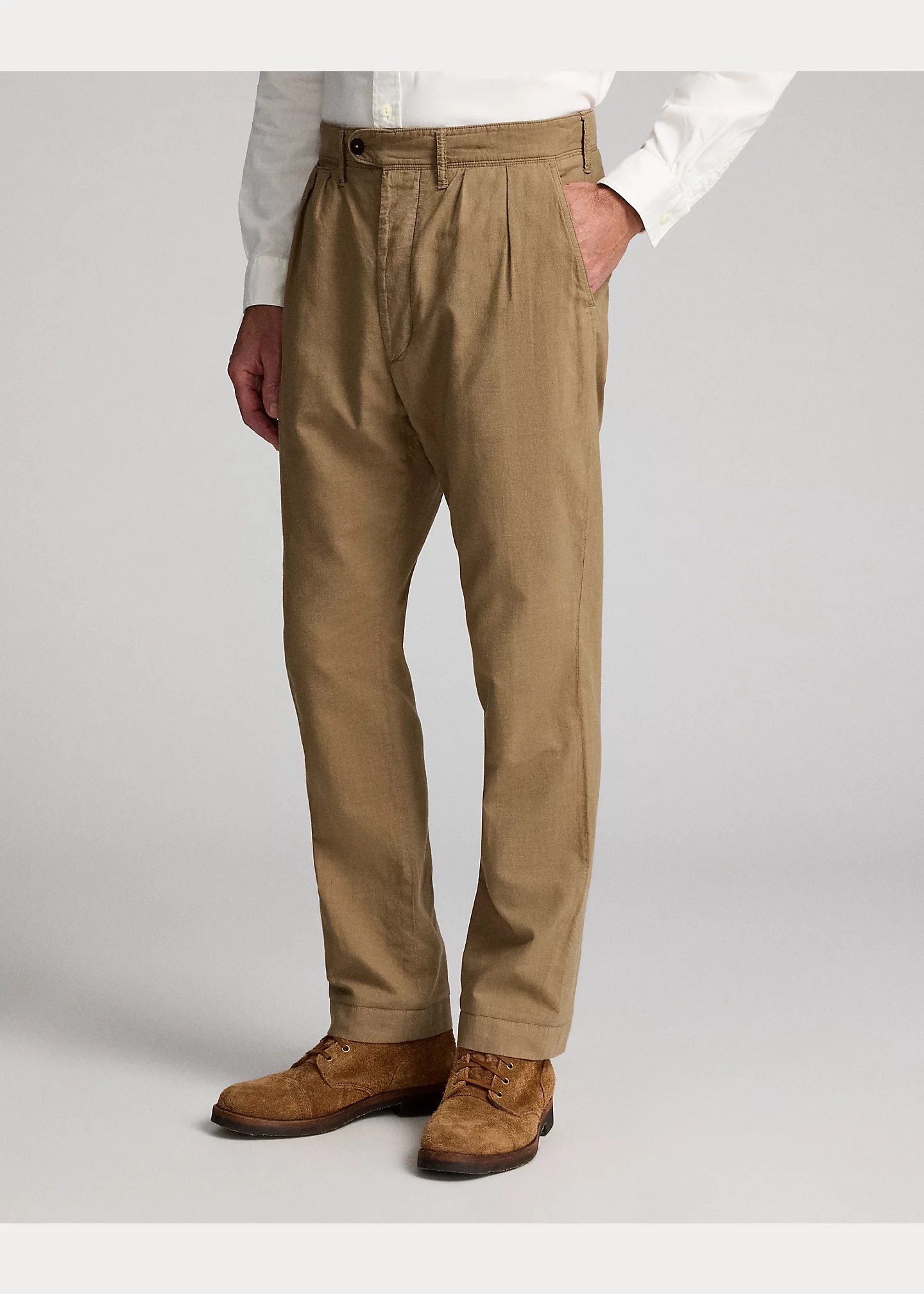 Pleated Cotton-Linen Pant - 3