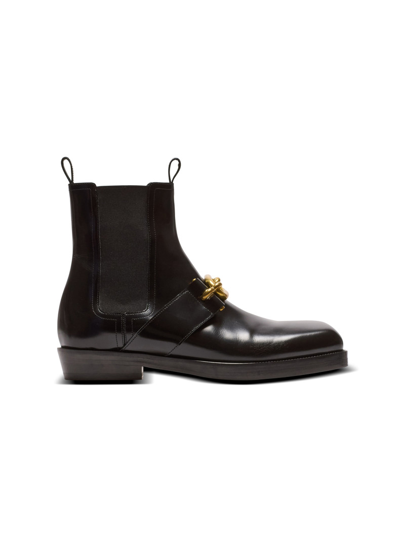 Sync Chelsea boots in glazed leather 1