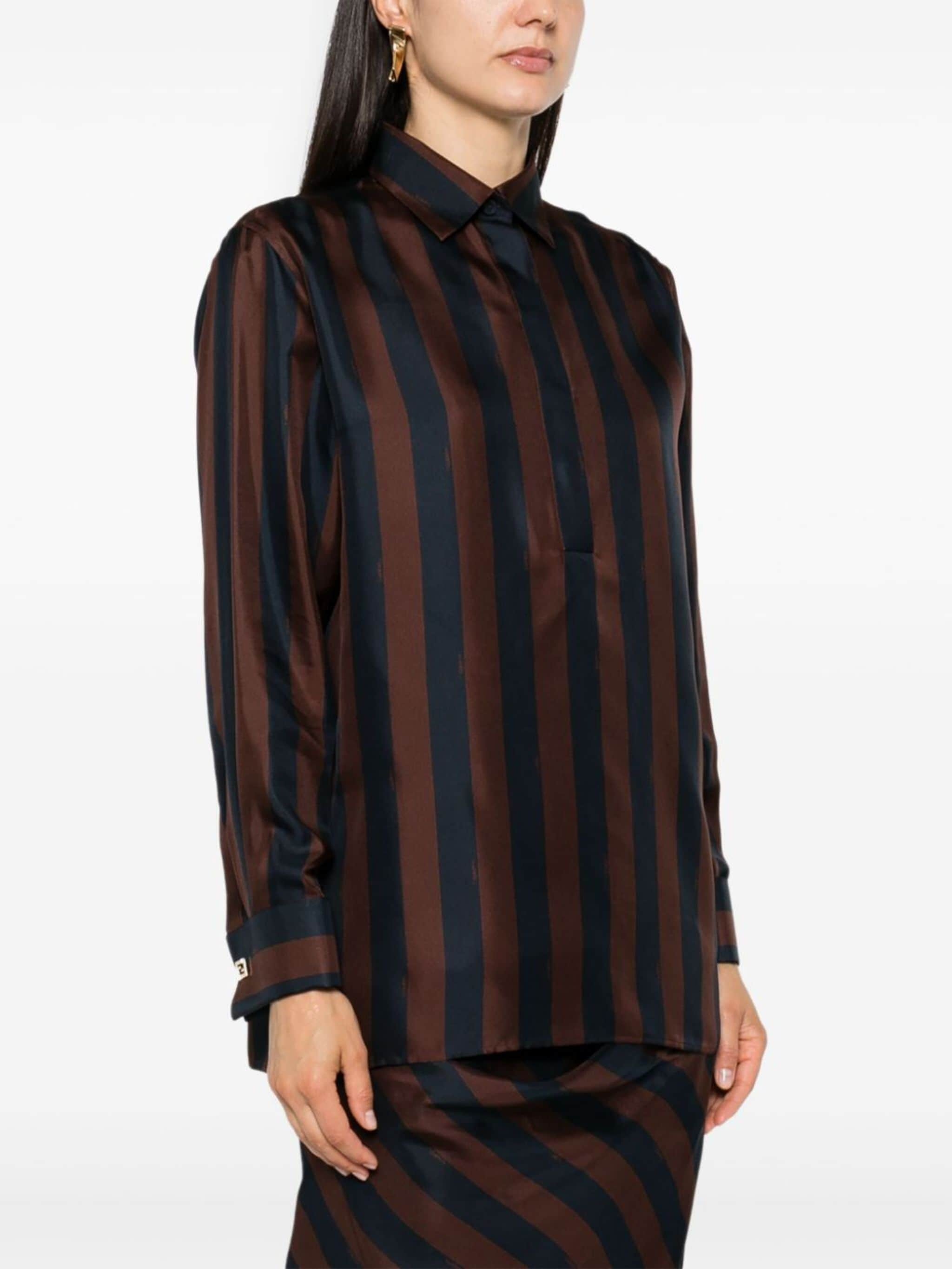 Pequin-stripe silk shirt - 3