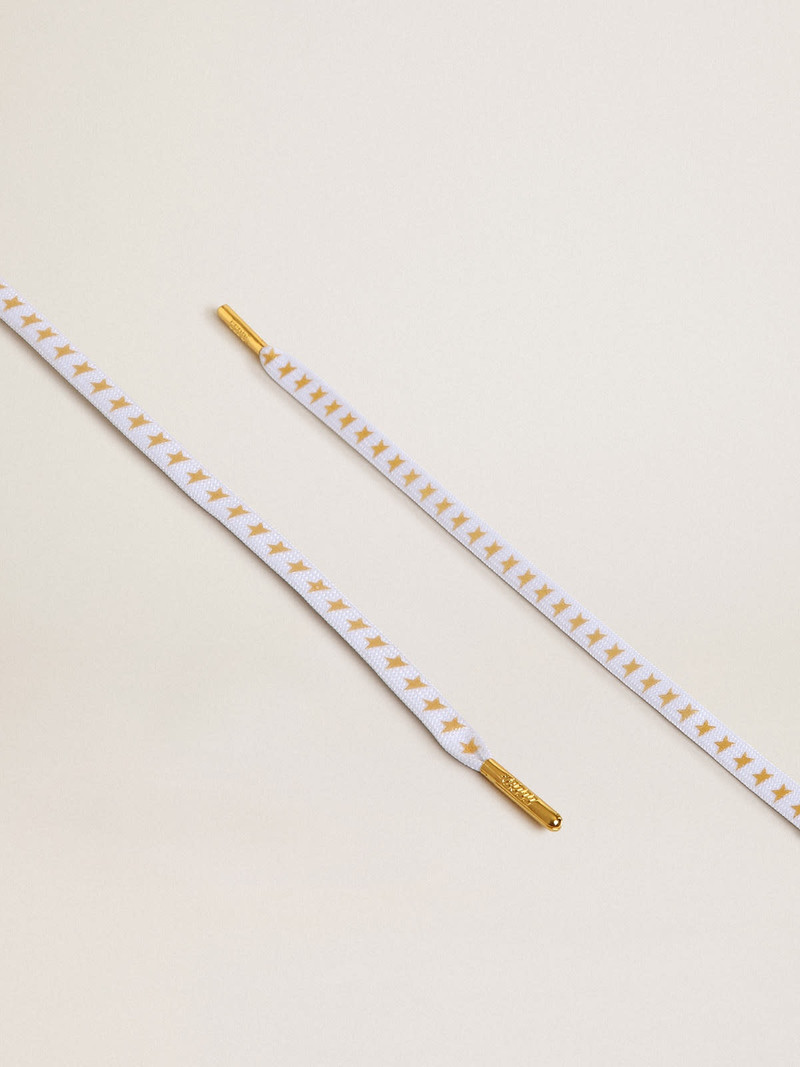 White laces with contrasting gold stars - 1