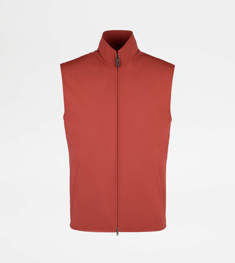VEST IN TECHNICAL FABRIC - ORANGE 1