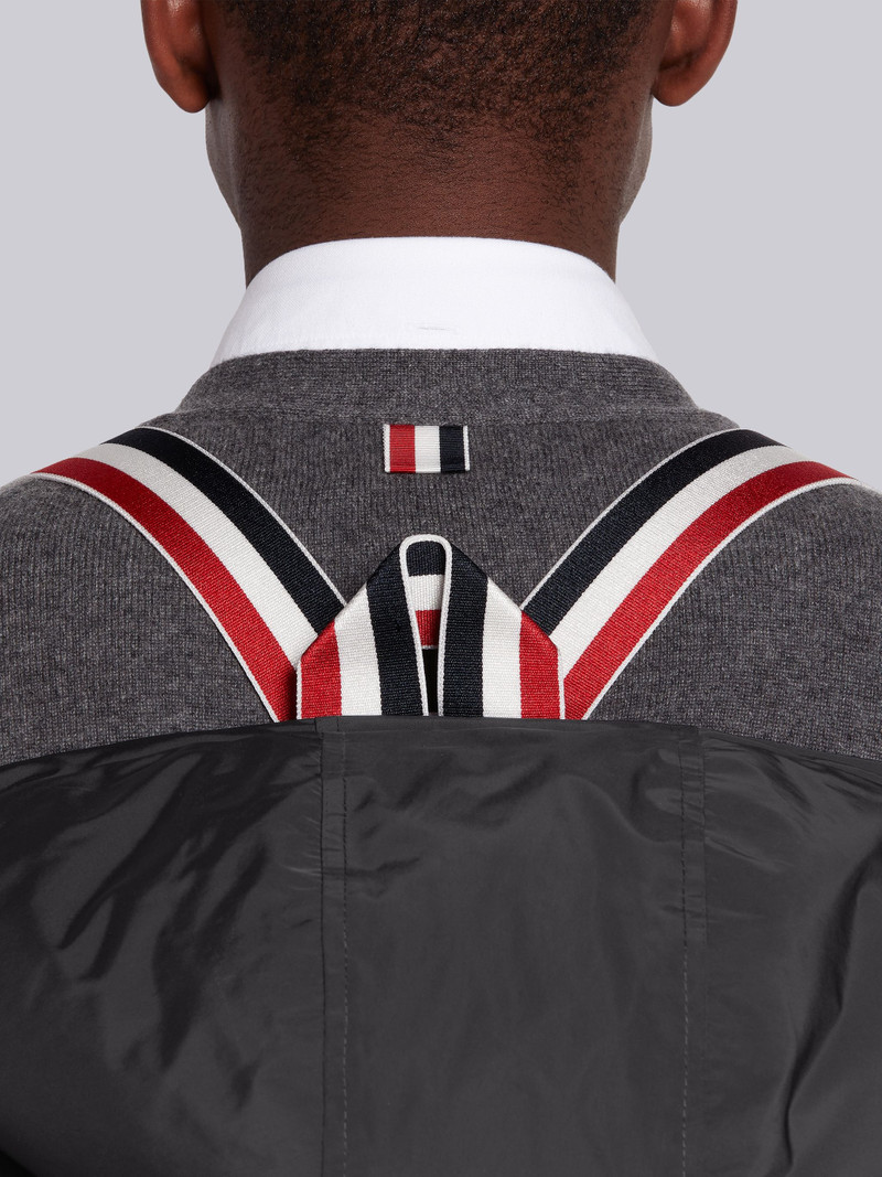 Medium Grey Poly Twill Downfill Hooded Football 4-Bar Parka 5