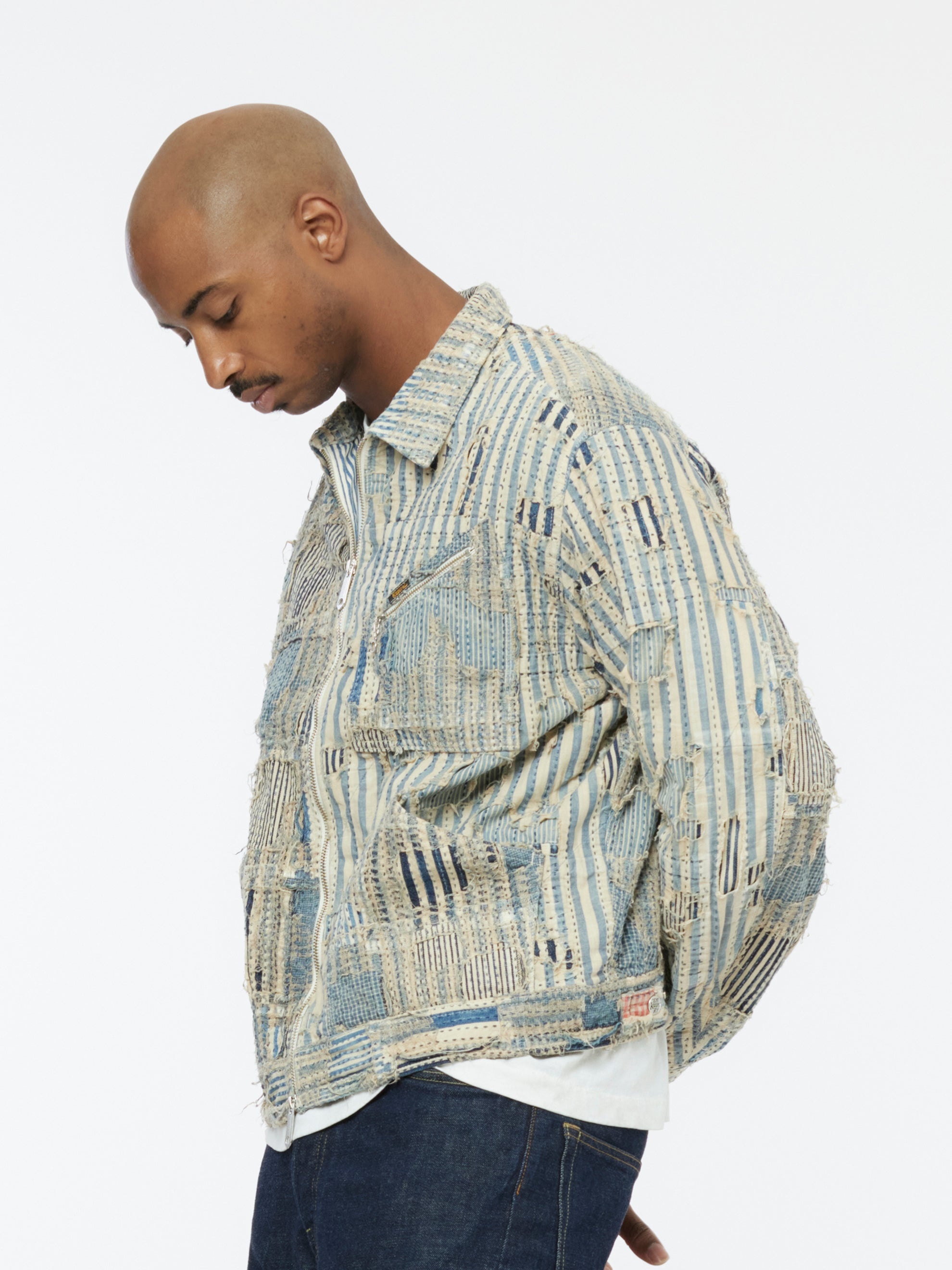 【キャピタル kapital 】ジップアップ ブルゾン KAPITAL LIBERTY BORO ZIPUP ブルゾン/ ヒッコリー KAPITAL キャピタル