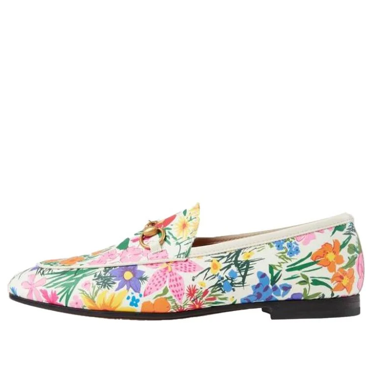 (WMNS) Gucci Leather Floral Print Loafers 'Multicolor' 647611-2L350-9270 - 1