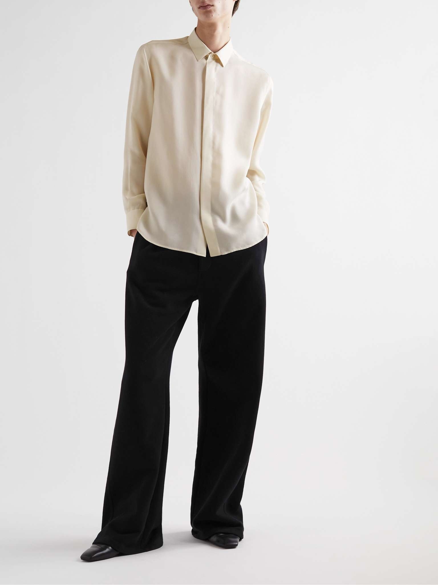 Wide-Leg Cotton-Jersey Sweatpants - 4