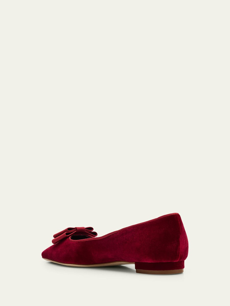 Manolo Blahnik Reador Velvet Bow Flats outlook