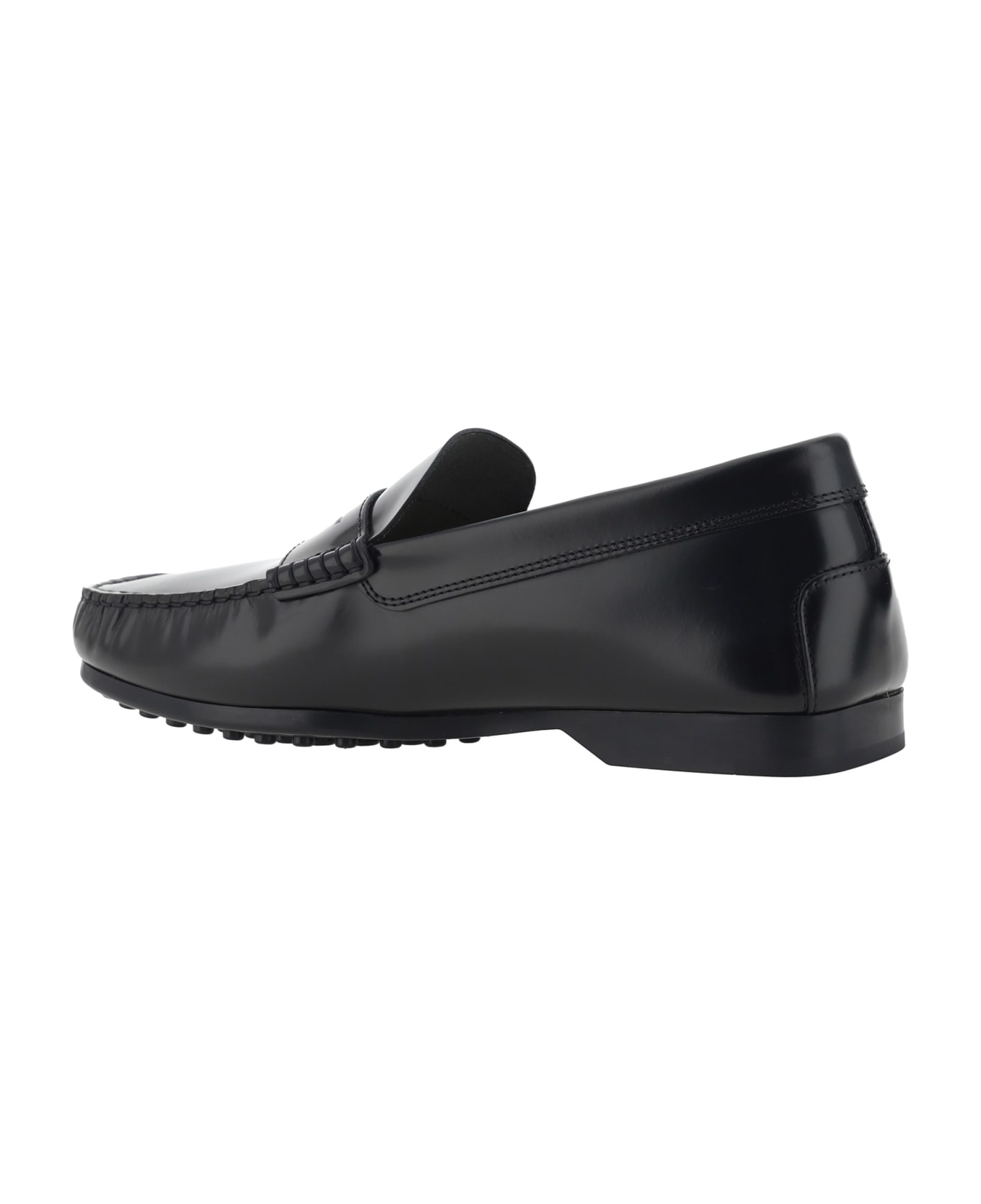 Brushed Leather Loafers With Penny Detail - 3
