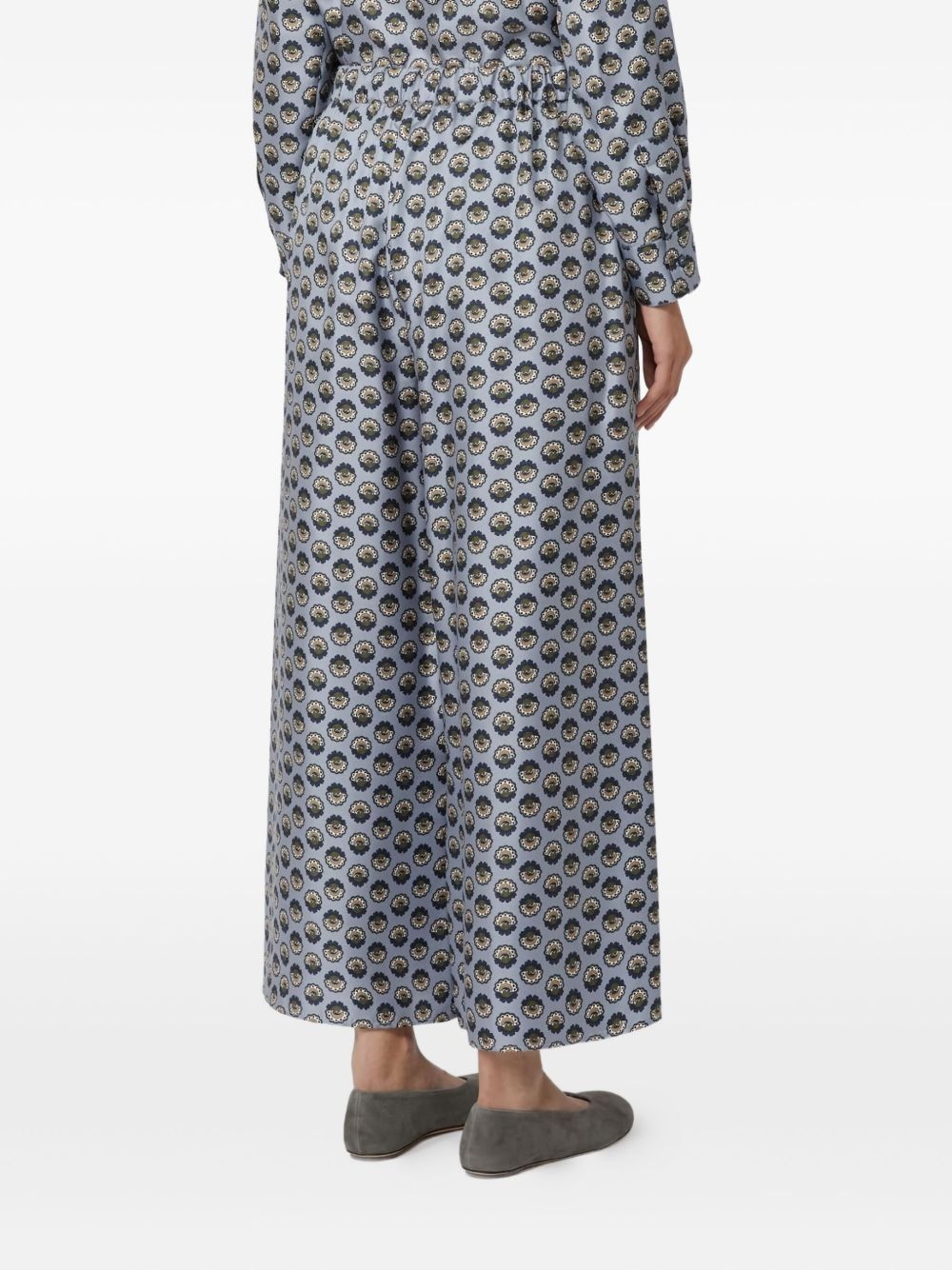 silk wide-leg trousers - 4