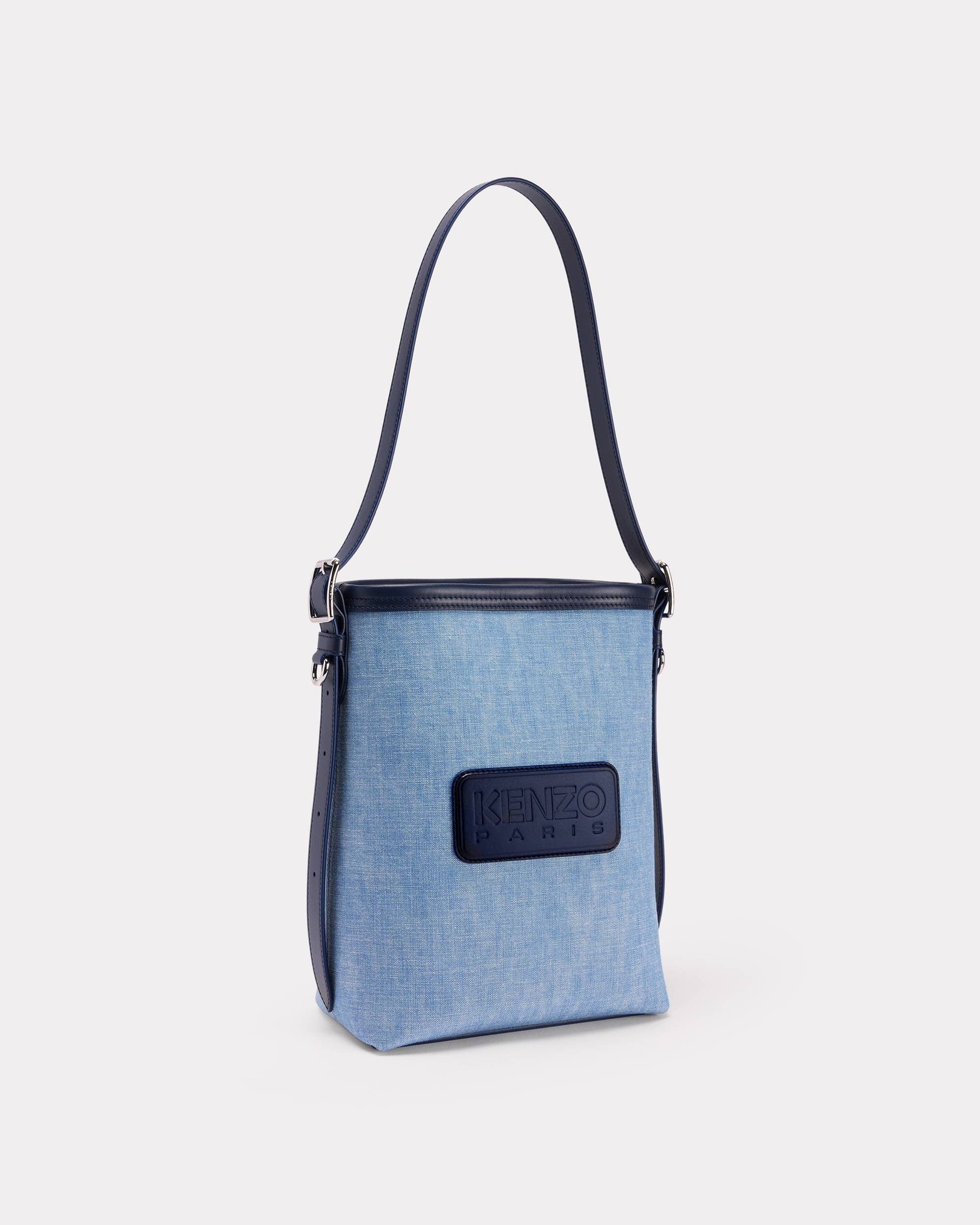 'KENZO 18' denim and leather bucket bag - 1