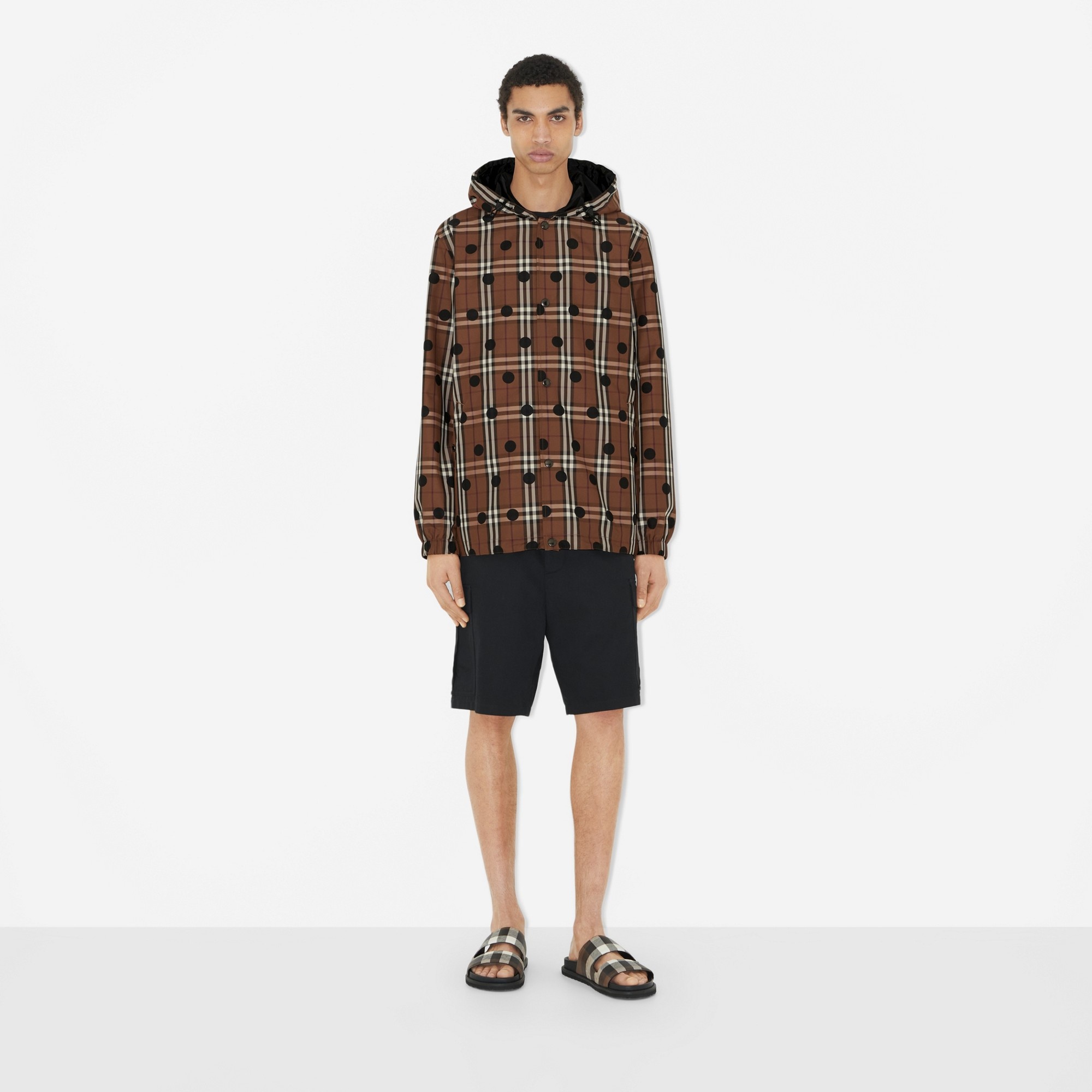 Reversible Polka Dot Vintage Check Nylon Jacket - 2