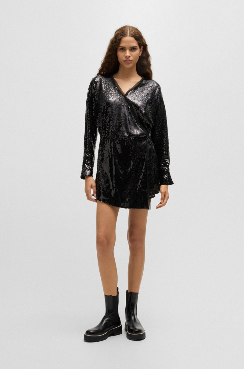 SEQUINNED JUMPSUIT WITH WRAP FRONT 3