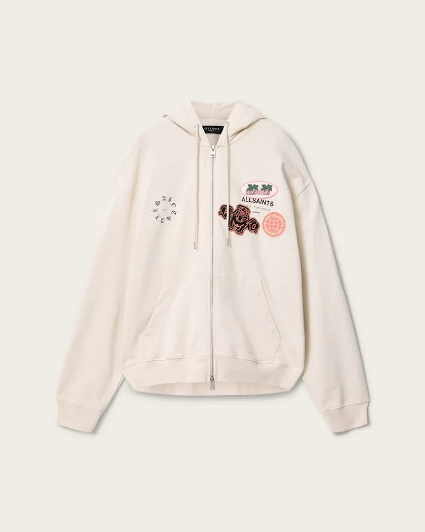 PATCHER ZIP UP COTTON HOODIE - 1