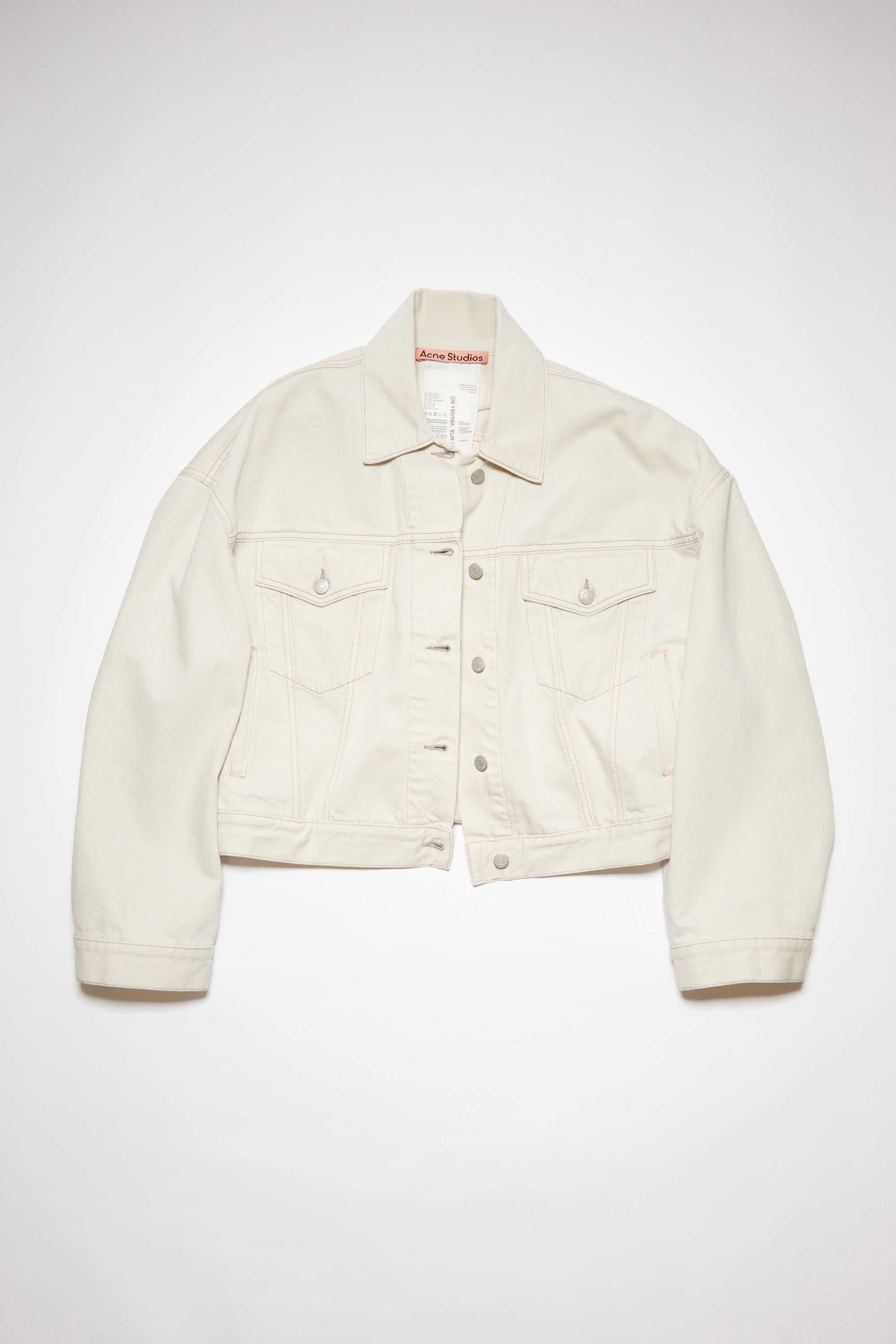 Cropped denim jacket - White - 6