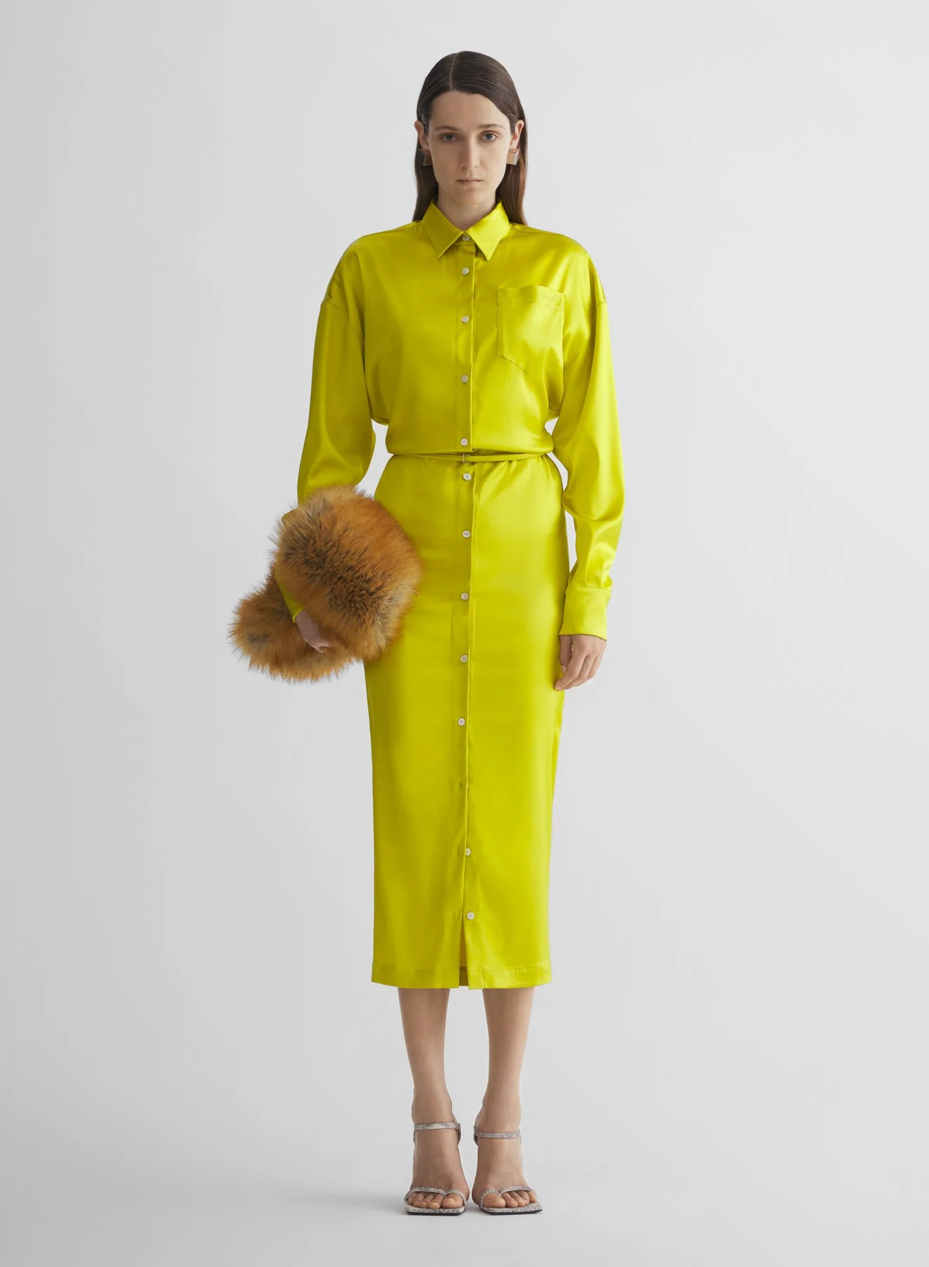 toxic yellow shirt dress - 1
