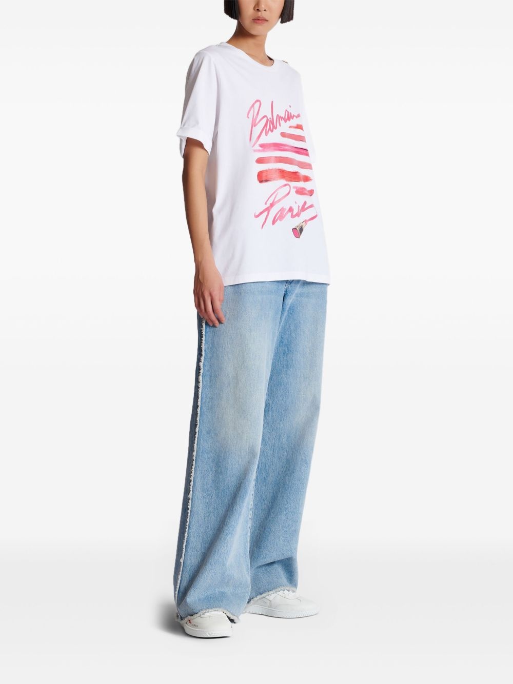 Lipstick-print T-shirt - 3
