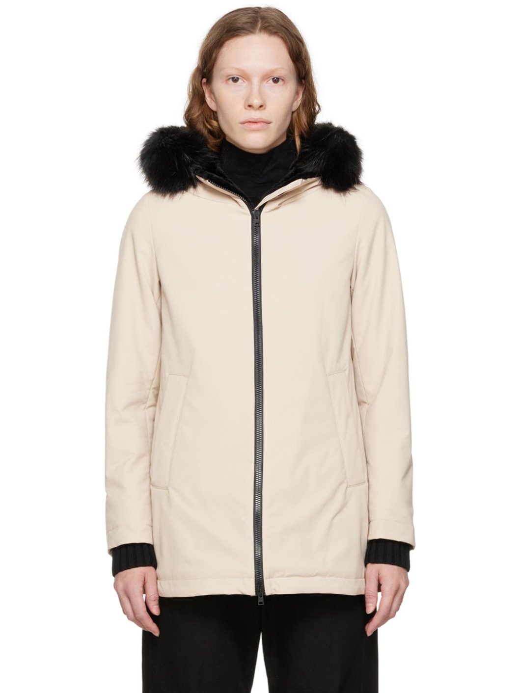 Beige Insulated Jacket - 1