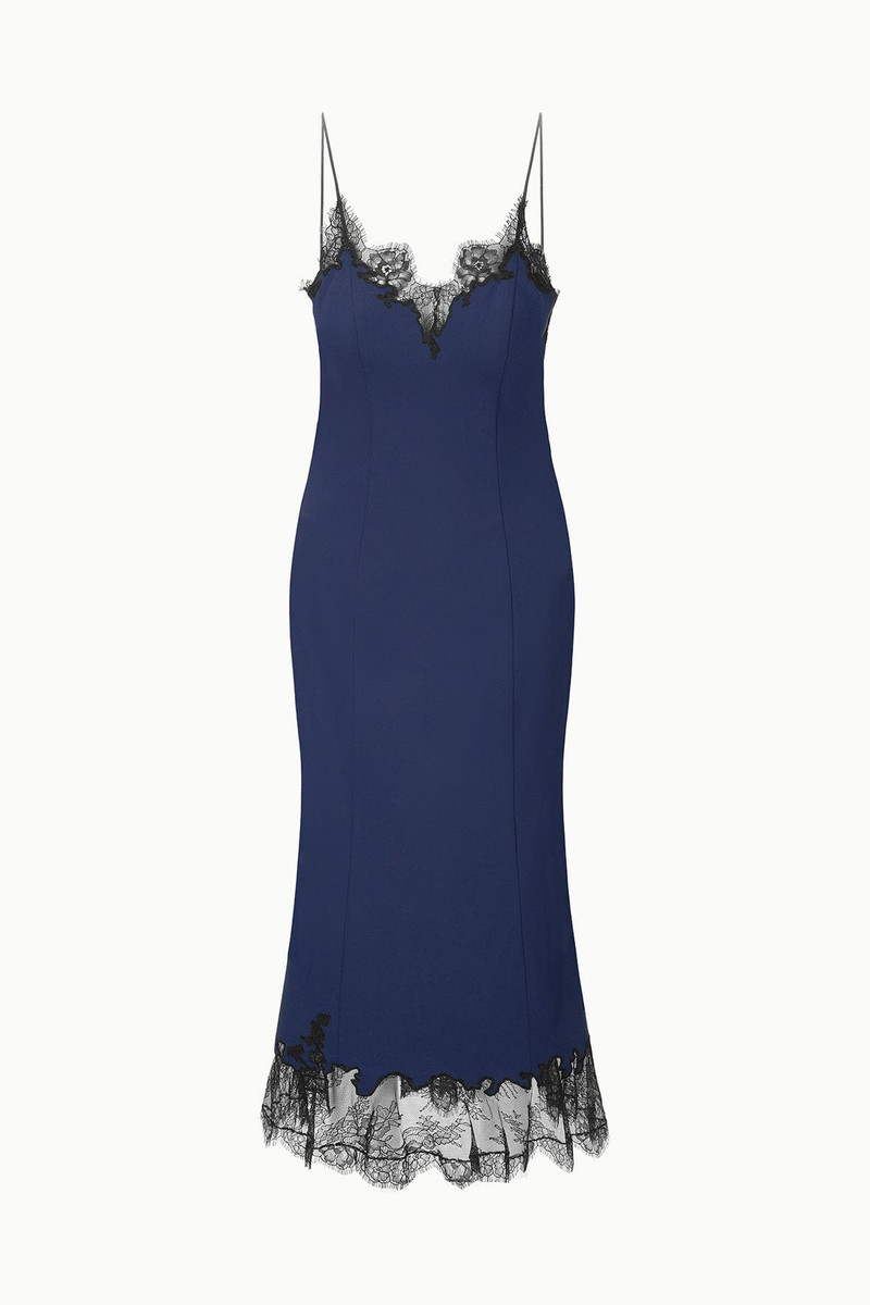 STAUD NADIA DRESS NAVY 1