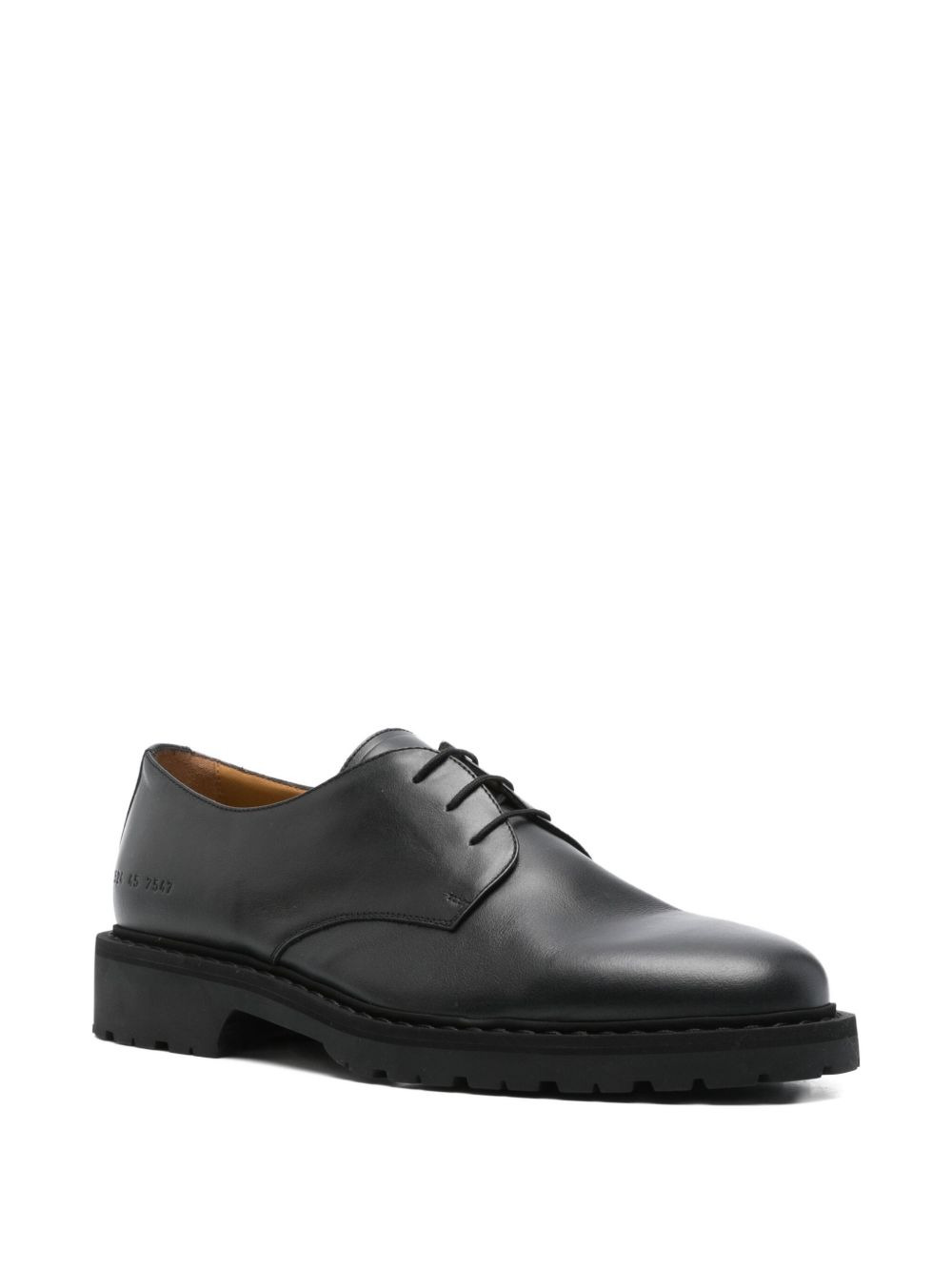 leather lace-up derby shoes - 2
