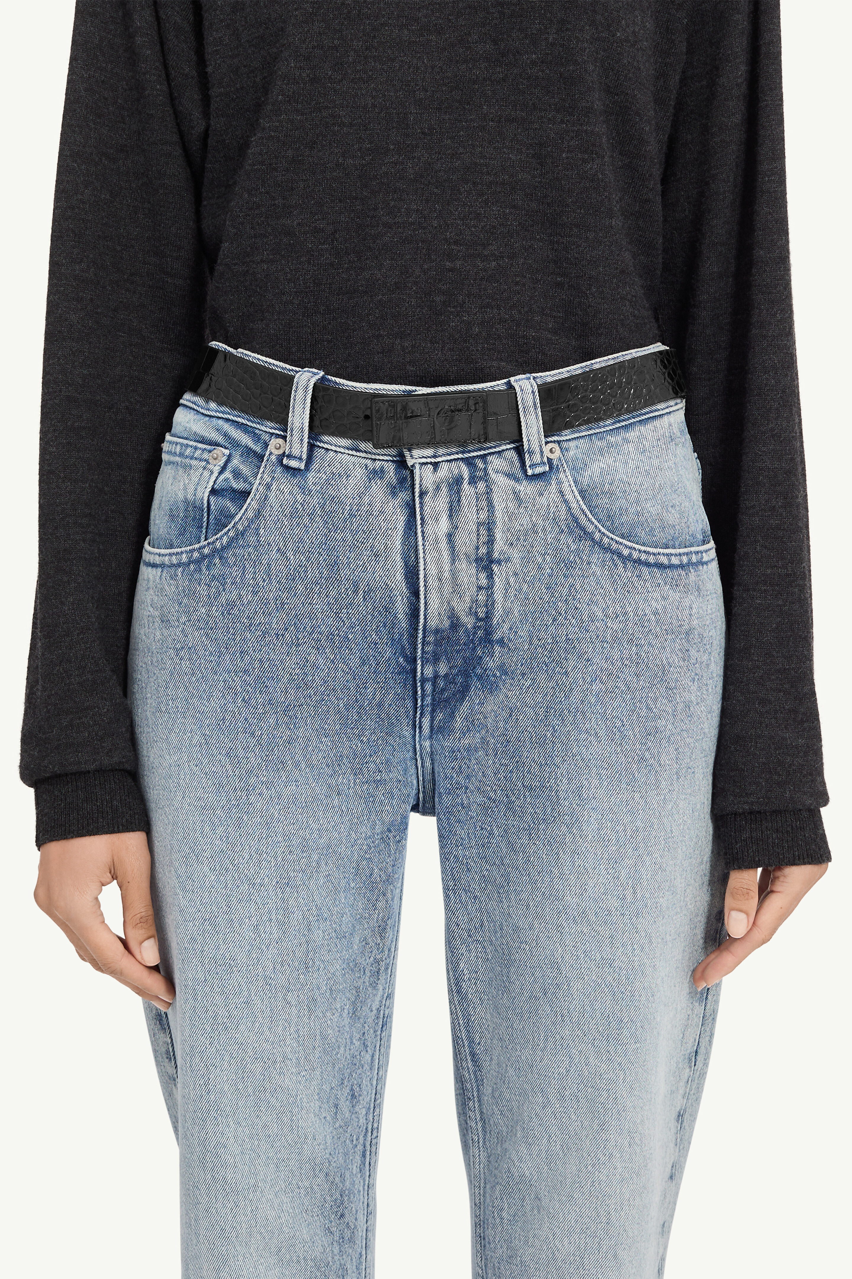 Croc-print belt - 3