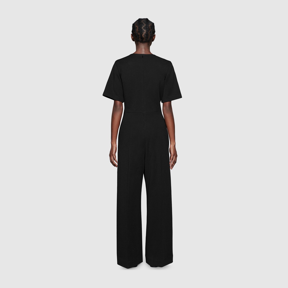 Wool jersey jumpsuit with cut-out detail - 4