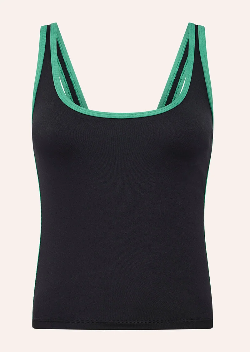 SOLIS SCOOP TANK IN BLACK & AMAZON - 1